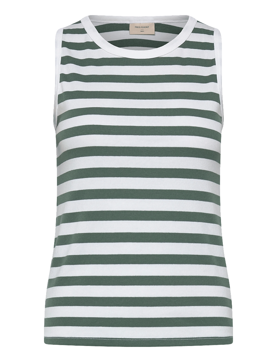 FREE/QUENT - FQEFFY-TOP - palaidinukės be rankovių - brilliant white w. dark forest - 1
