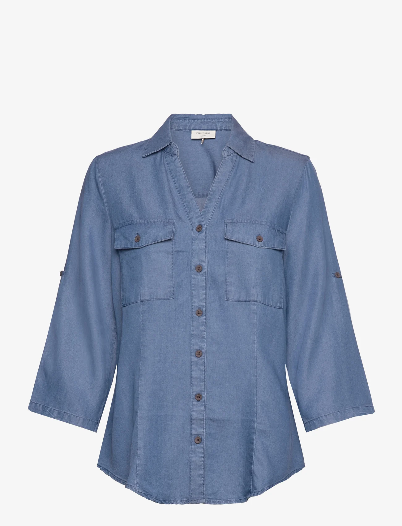 FREE/QUENT - FQCARLY-SHIRT - denim shirts - medium blue denim - 0