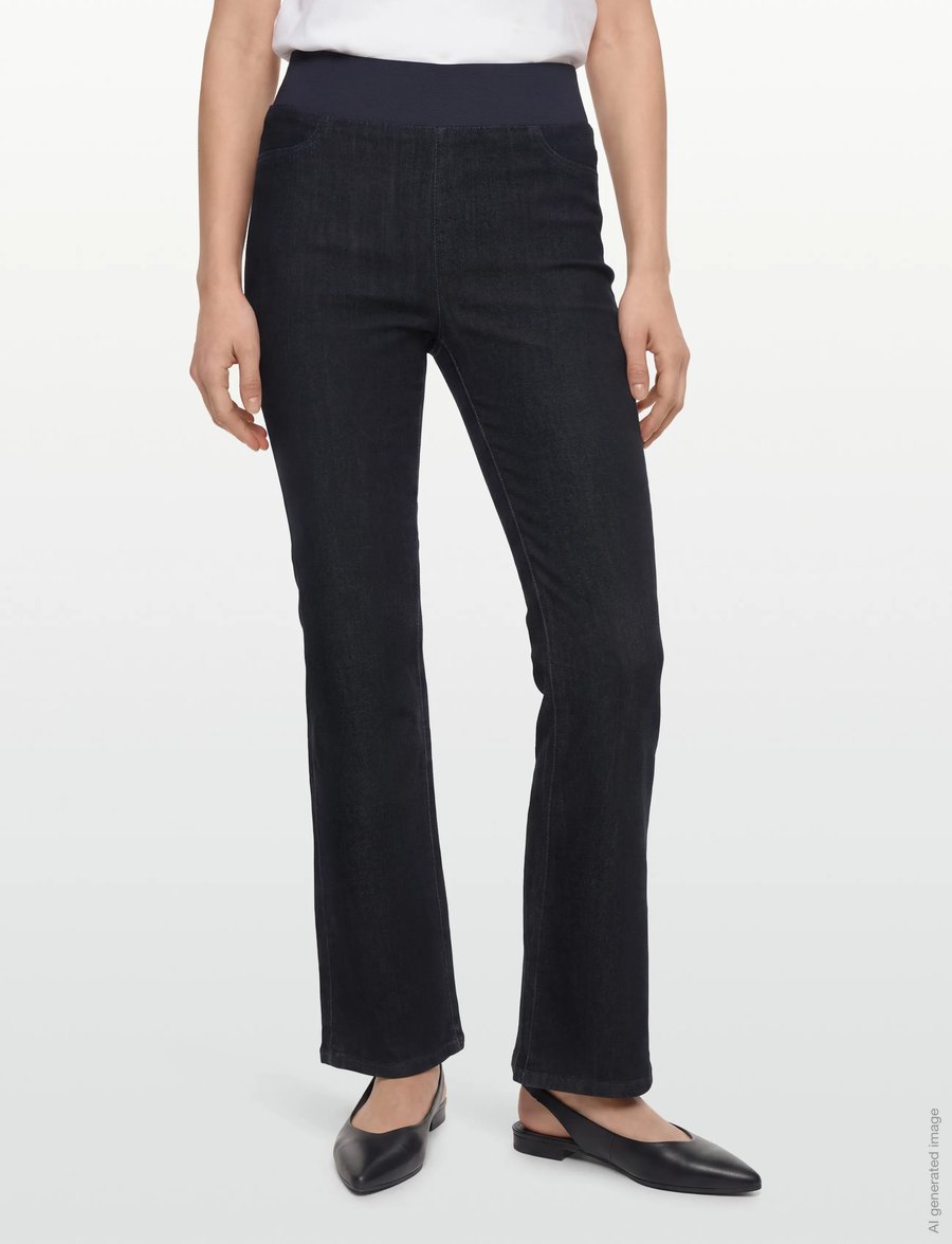 FREE/QUENT - FQSHANTAL-PANTS - bootcut-jeans - dark blue denim - 3