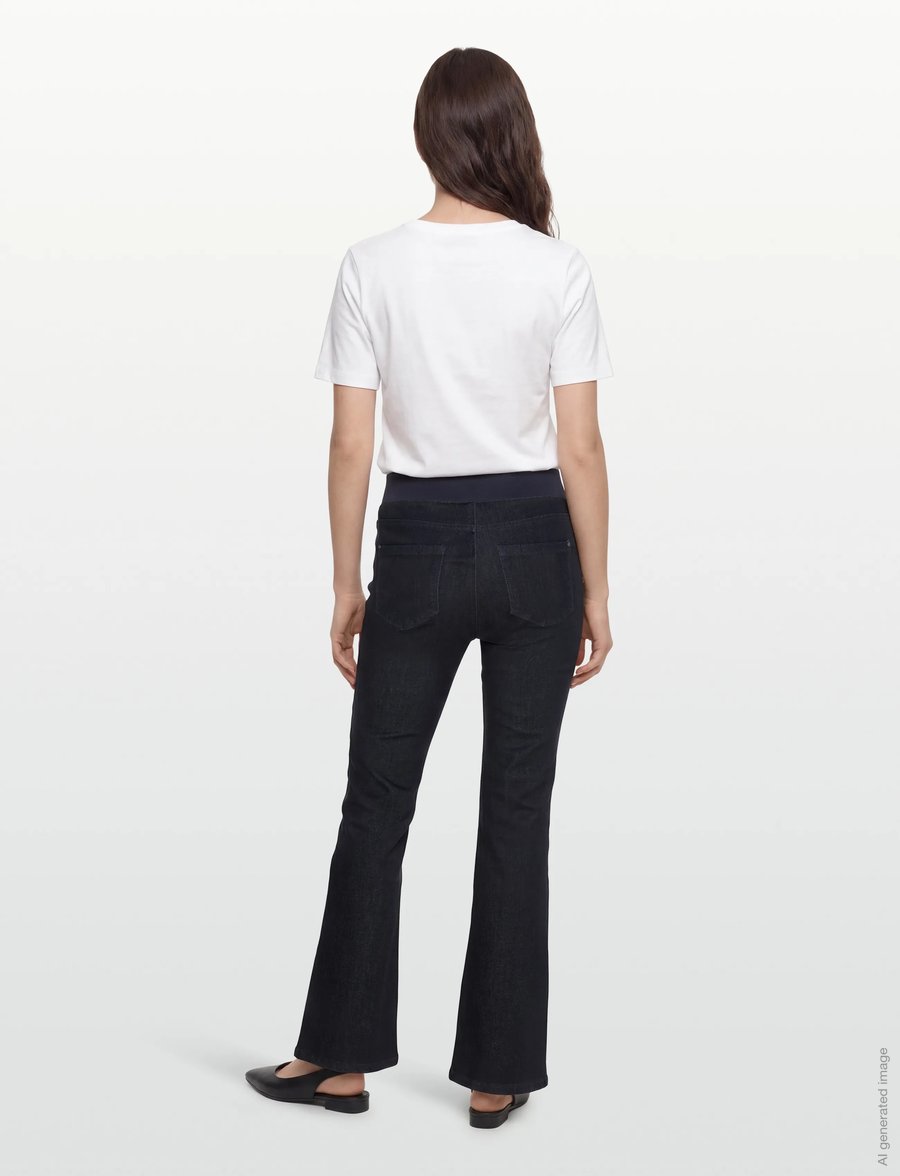 FREE/QUENT - FQSHANTAL-PANTS - bootcut-jeans - dark blue denim - 4