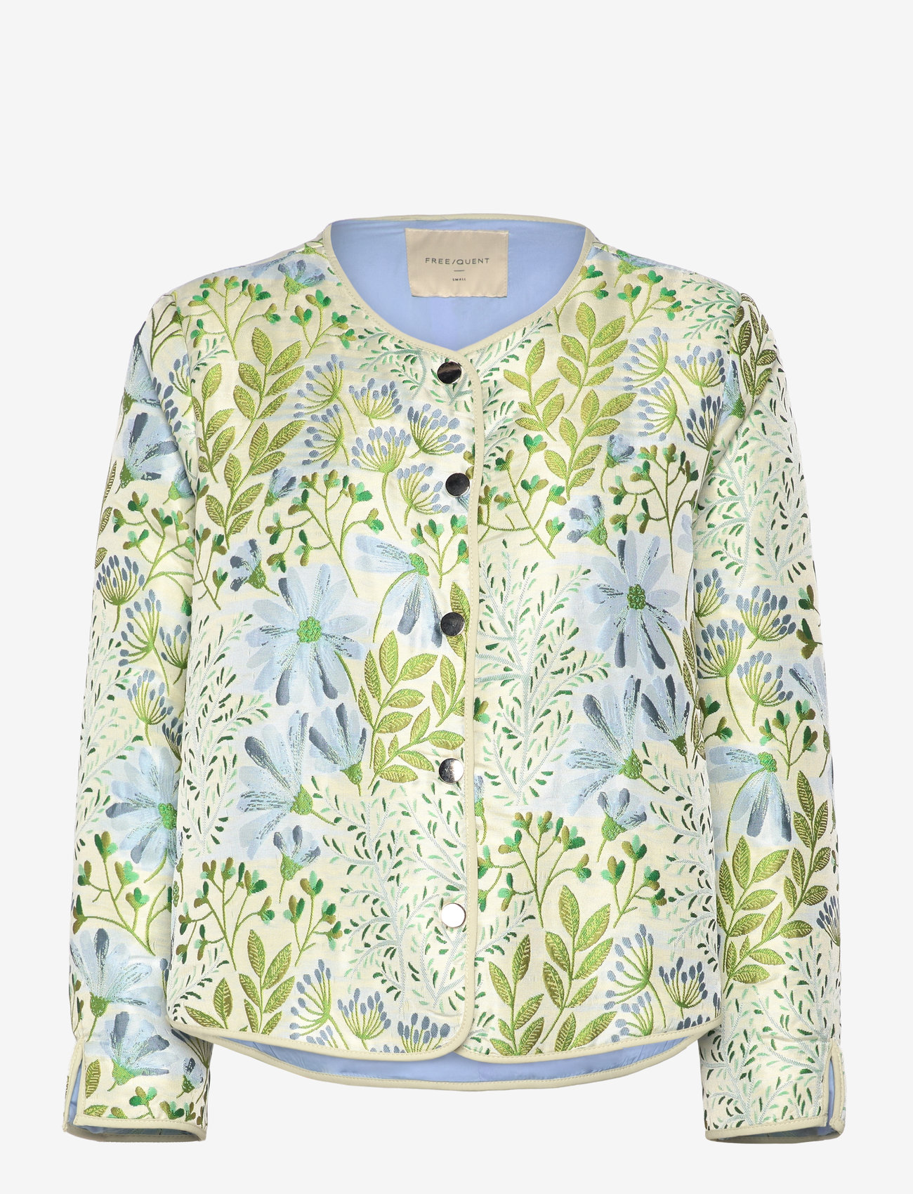 FREE/QUENT - Jacket from Freequent in a soft material with a floral pattern. The jacket has a - chambray blue w. moonbeam - 0
