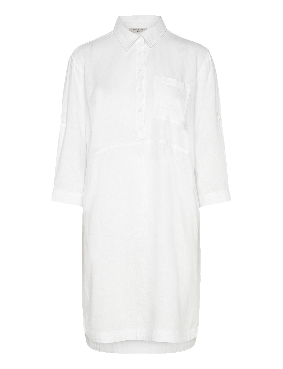 FREE/QUENT - FQLALUNA-DRESS - skjortklänningar - brilliant white - 0
