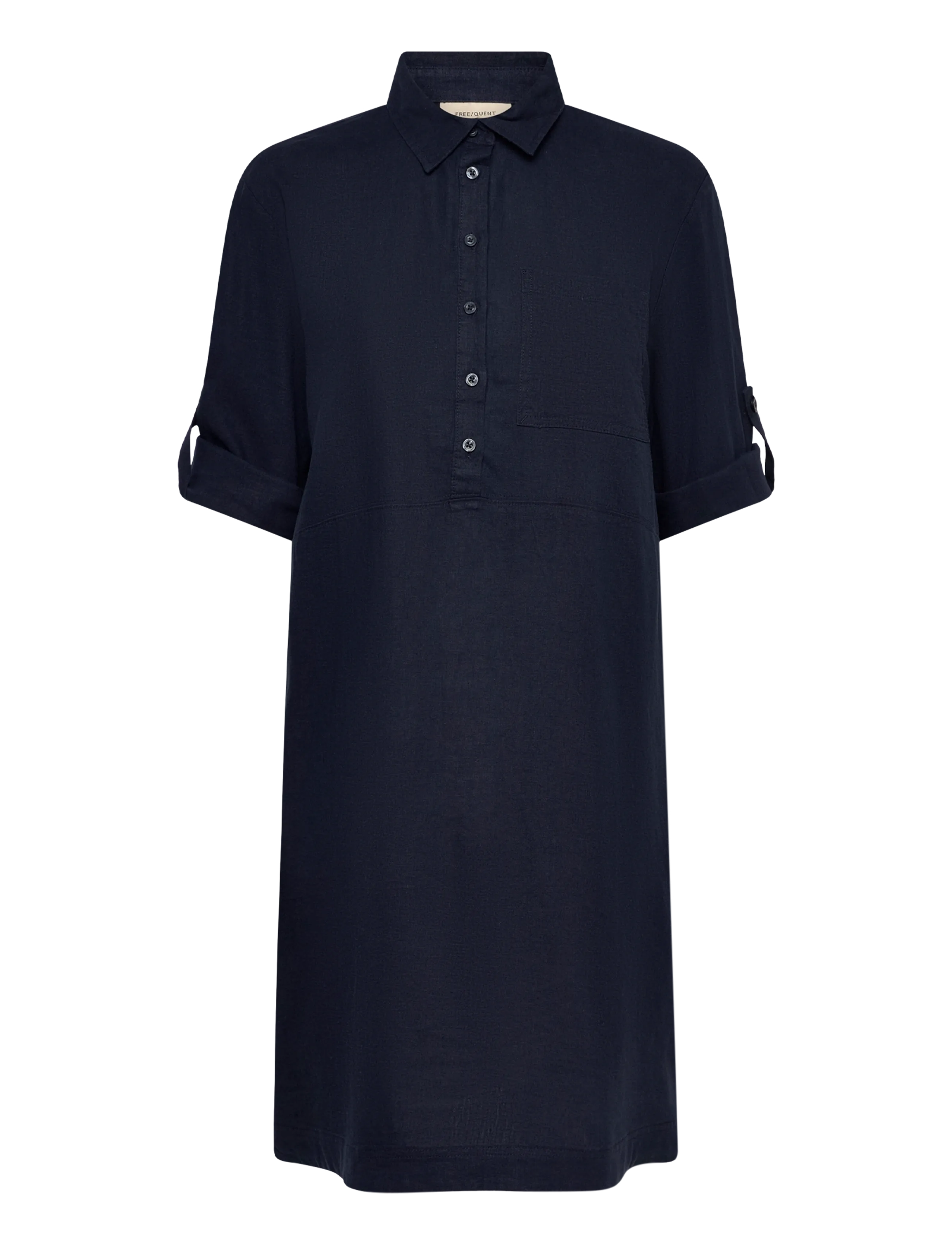 FREE/QUENT - FQLALUNA-DRESS - shirt dresses - navy blazer - 2