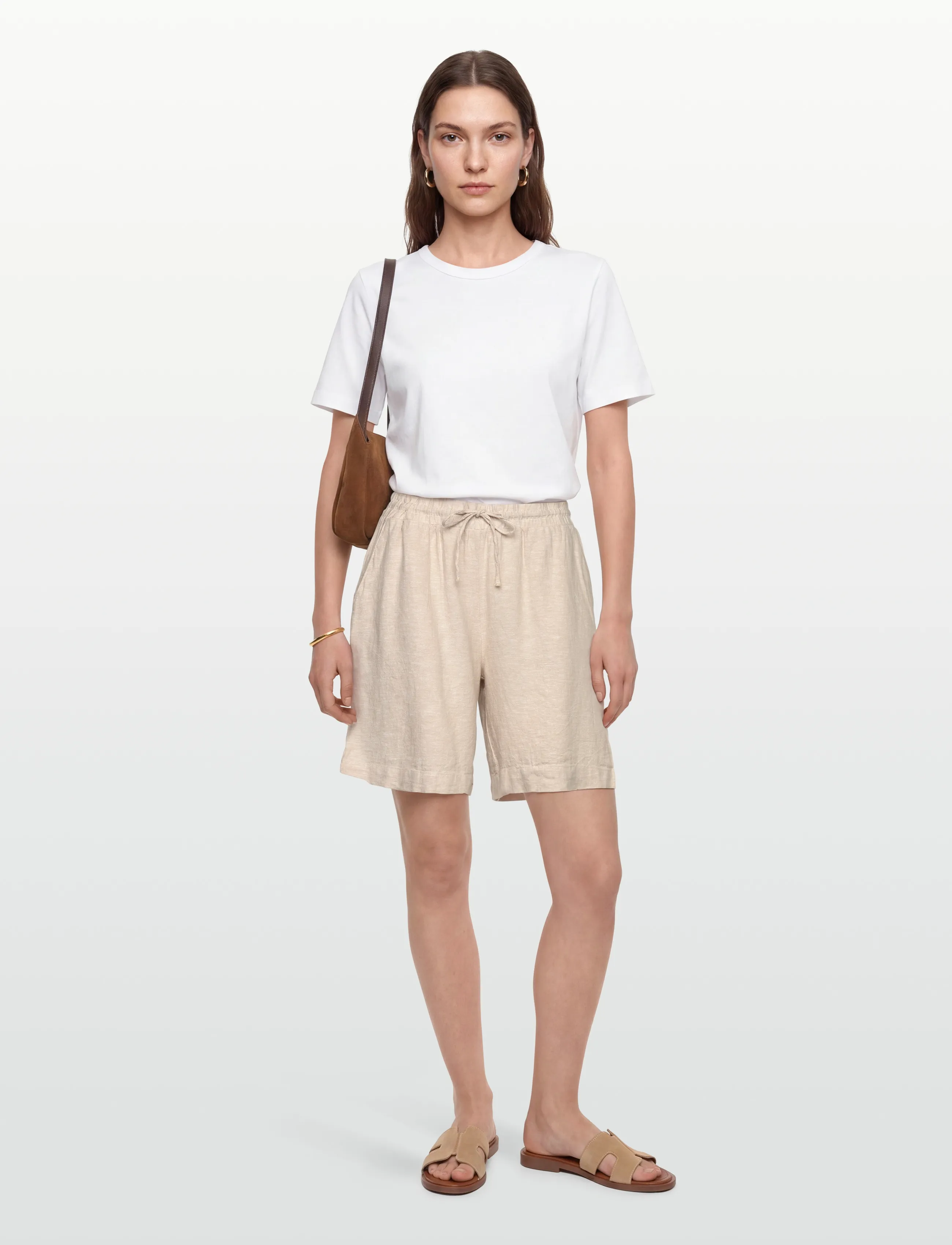FREE/QUENT Fqlava-Shorts, XS, Cream, Shorts > Linen Shorts, Dame