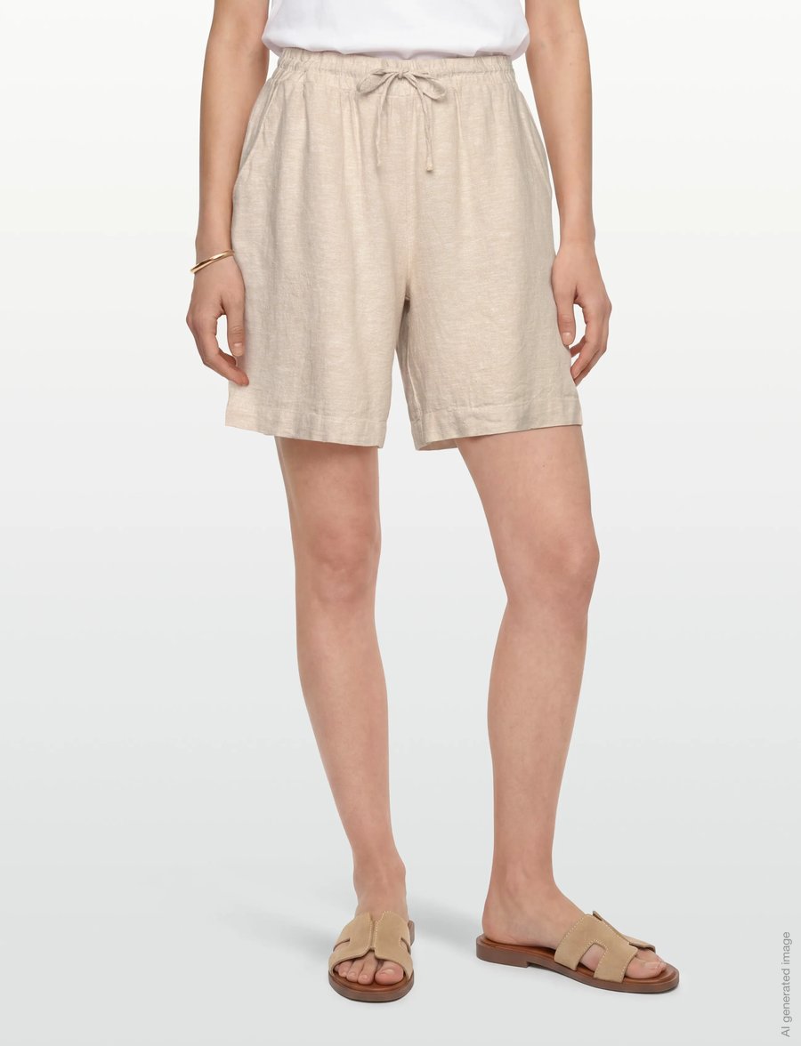FREE/QUENT - FQLAVA-SHORTS - leinen-shorts - moonbeam melange - 3