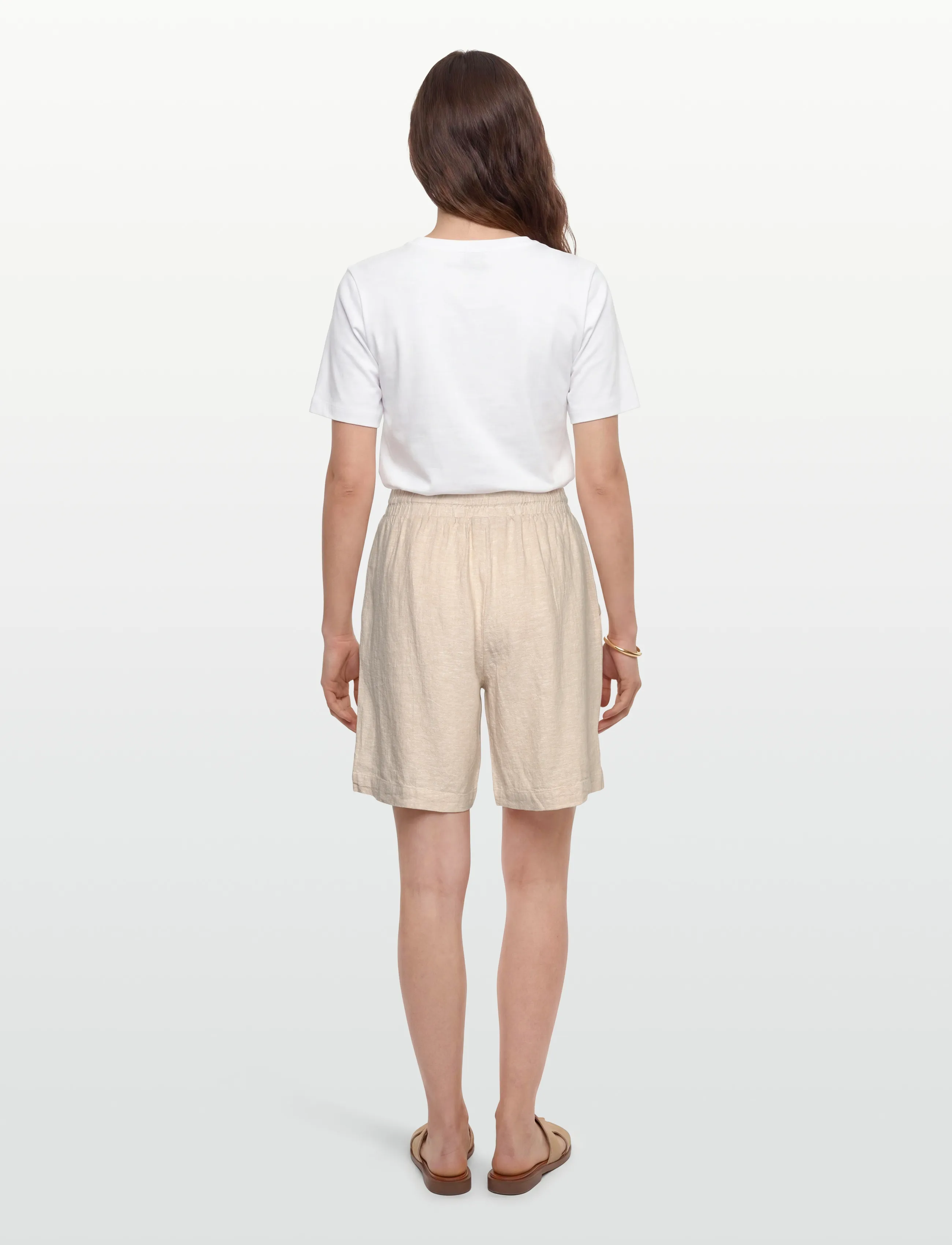 FREE/QUENT - FQLAVA-SHORTS - leinen-shorts - moonbeam melange - 4