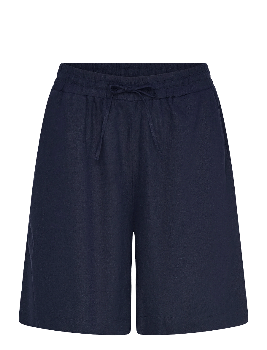FREE/QUENT - FQLAVA-SHORTS - linased lühikesed püksid - navy blazer - 1