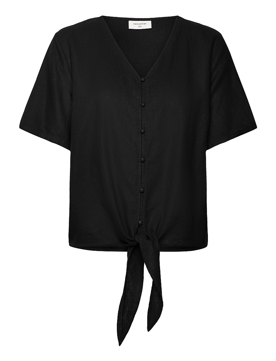 FREE/QUENT - FQLAVA-BLOUSE - kurzärmelige blusen - black - 1