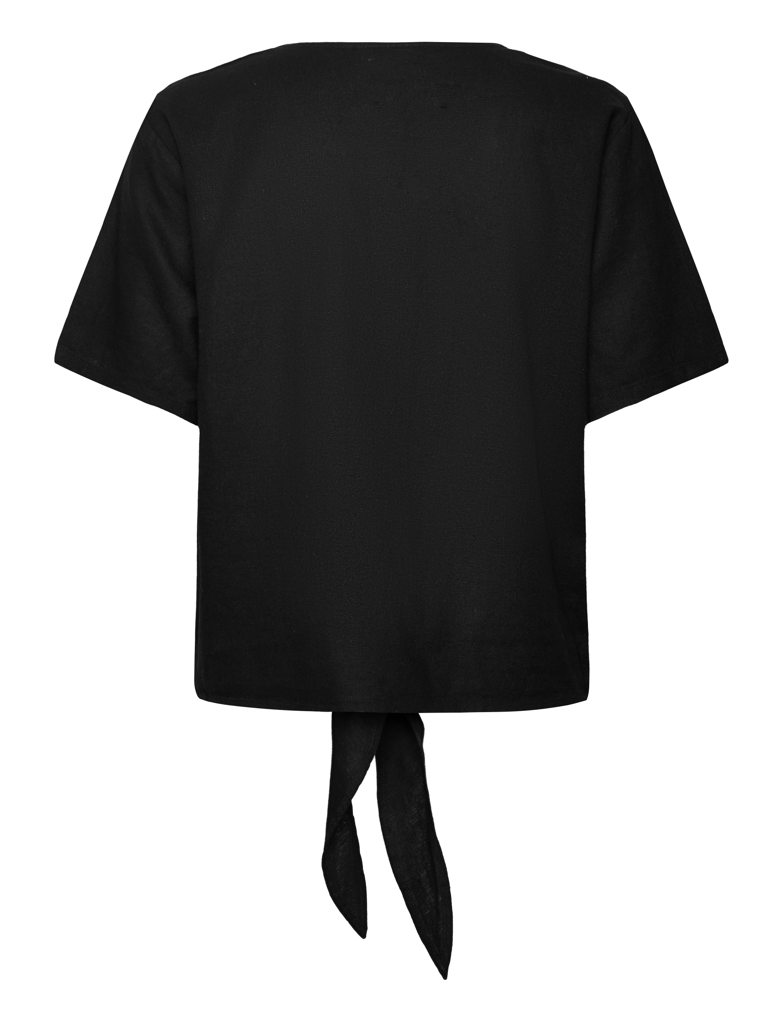 FREE/QUENT - FQLAVA-BLOUSE - palaidinės trumpomis rankovėmis - black - 2