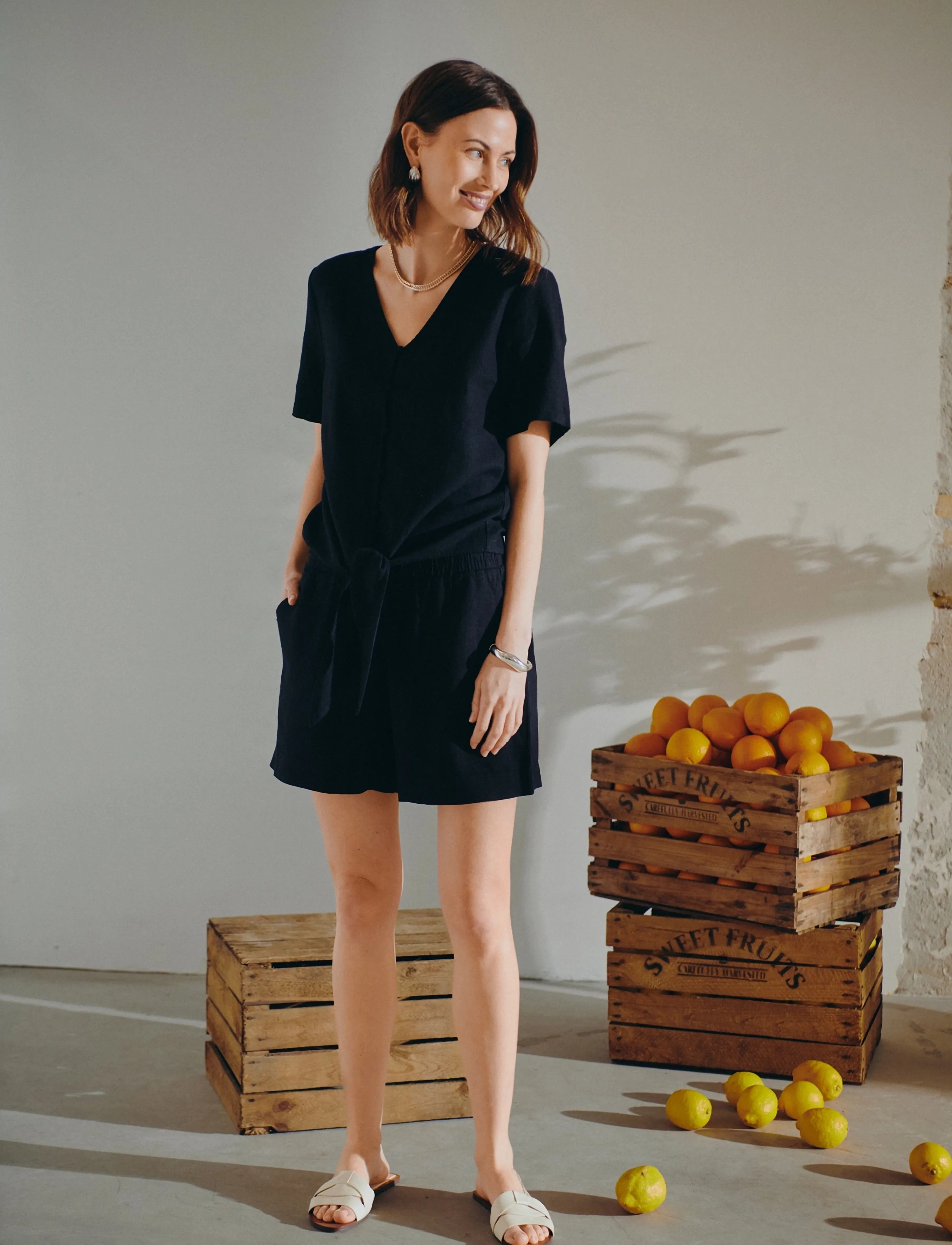FREE/QUENT - FQLAVA-BLOUSE - palaidinės trumpomis rankovėmis - black - 4