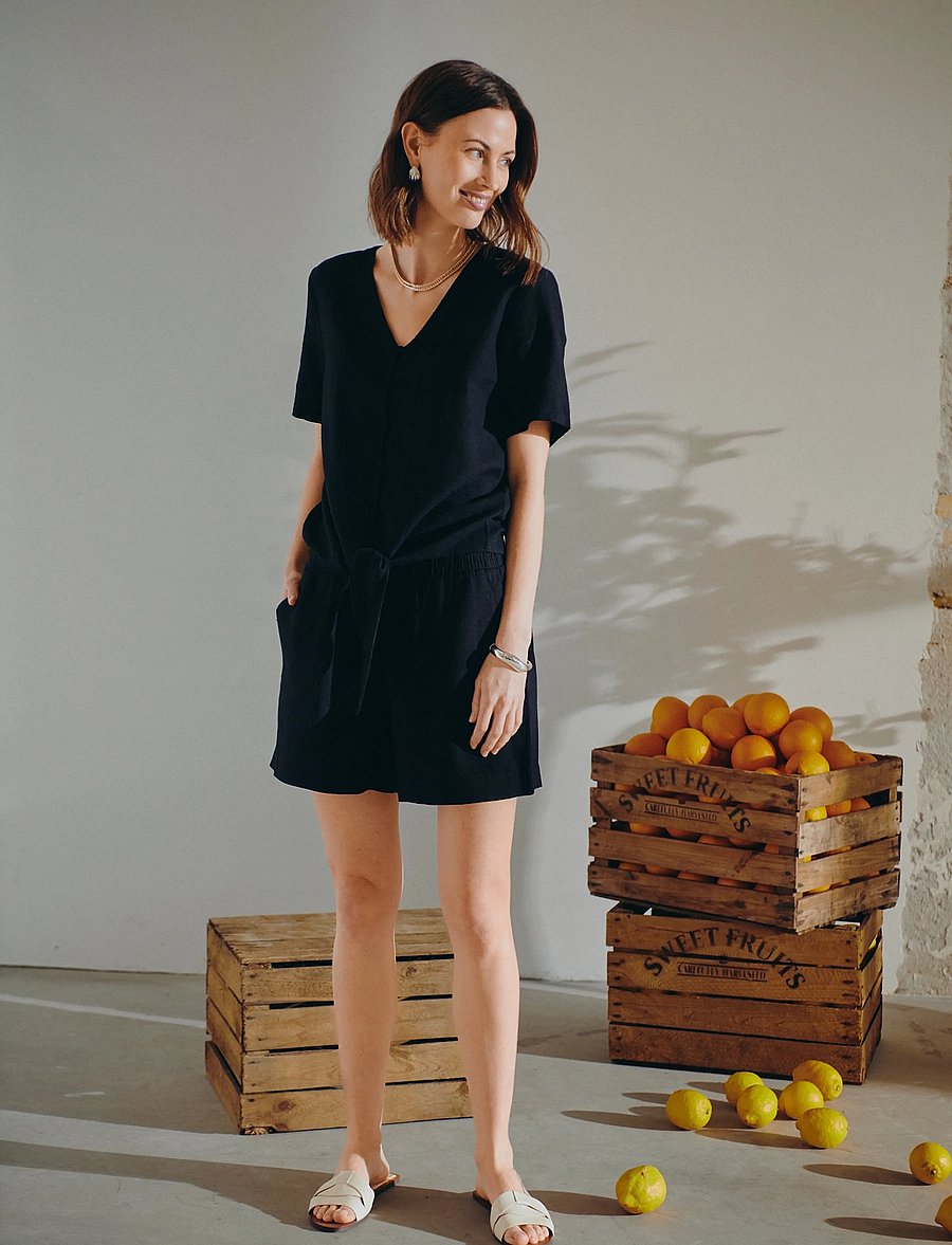 FREE/QUENT - FQLAVA-BLOUSE - kurzärmelige blusen - black - 4