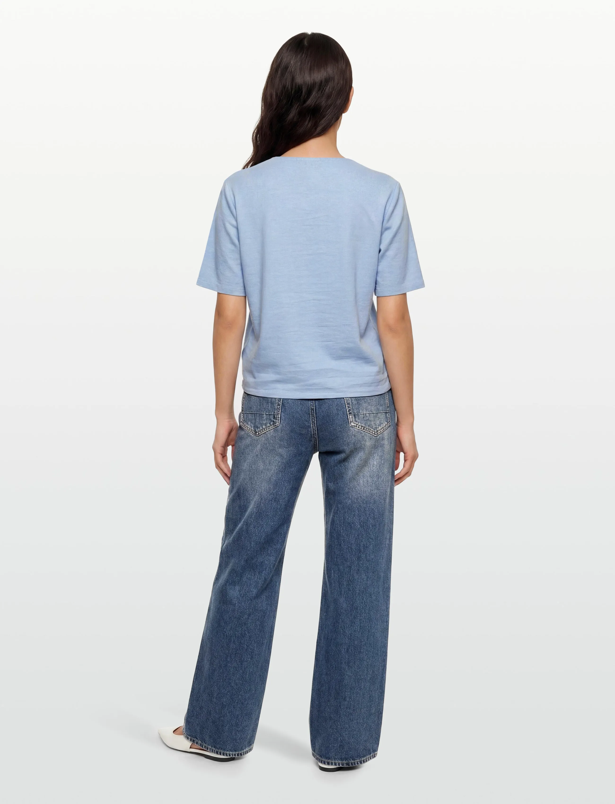 FREE/QUENT - FQLAVA-BLOUSE - lühikeste varrukatega pluusid - blue bell - 4