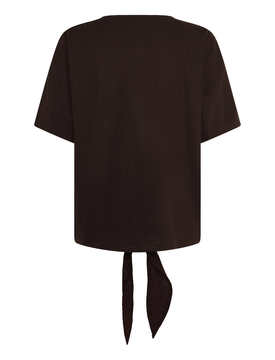 FREE/QUENT - FQLAVA-BLOUSE - lühikeste varrukatega pluusid - coffee bean - 1