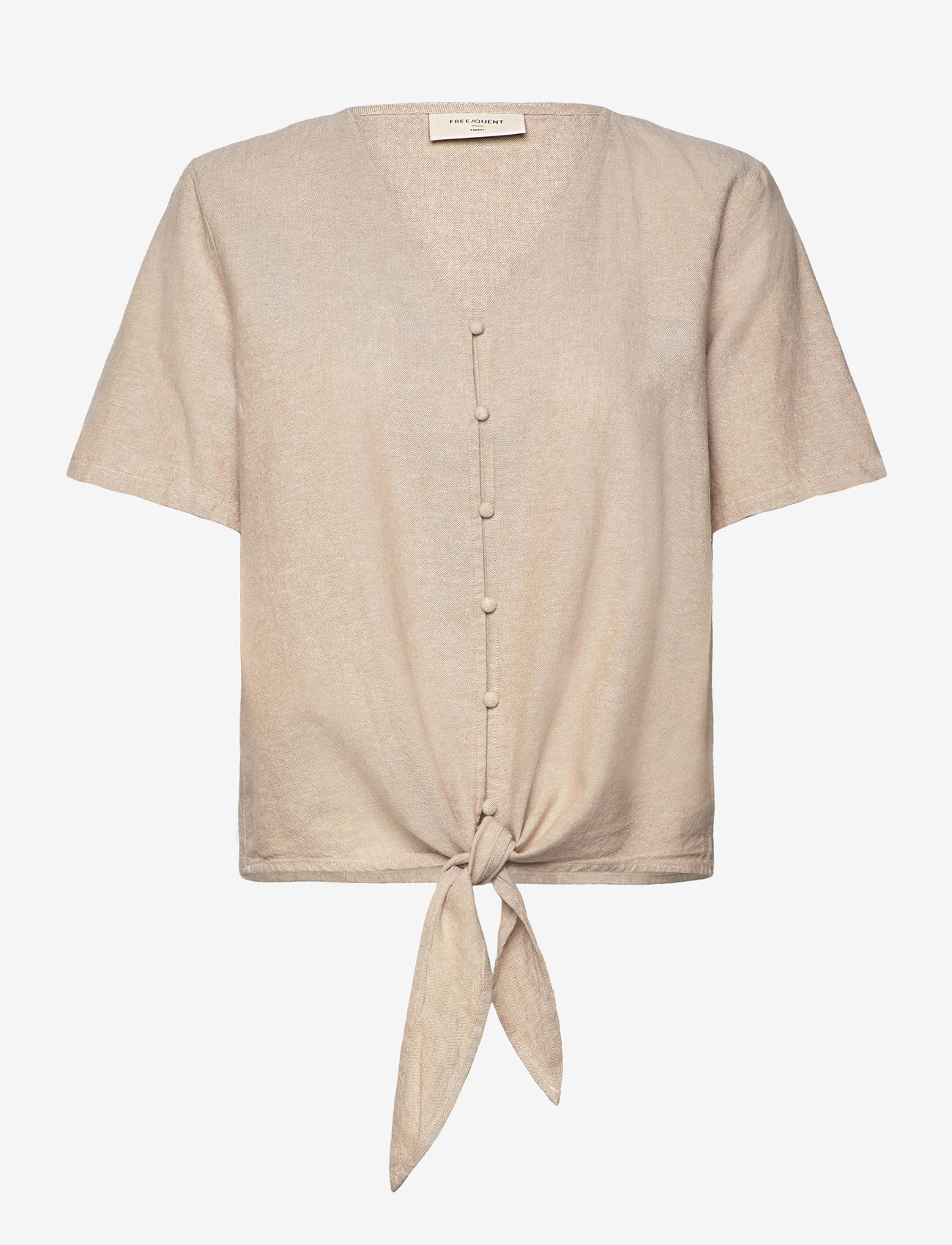 FREE/QUENT - FQLAVA-BLOUSE - lühikeste varrukatega pluusid - sand melange - 1