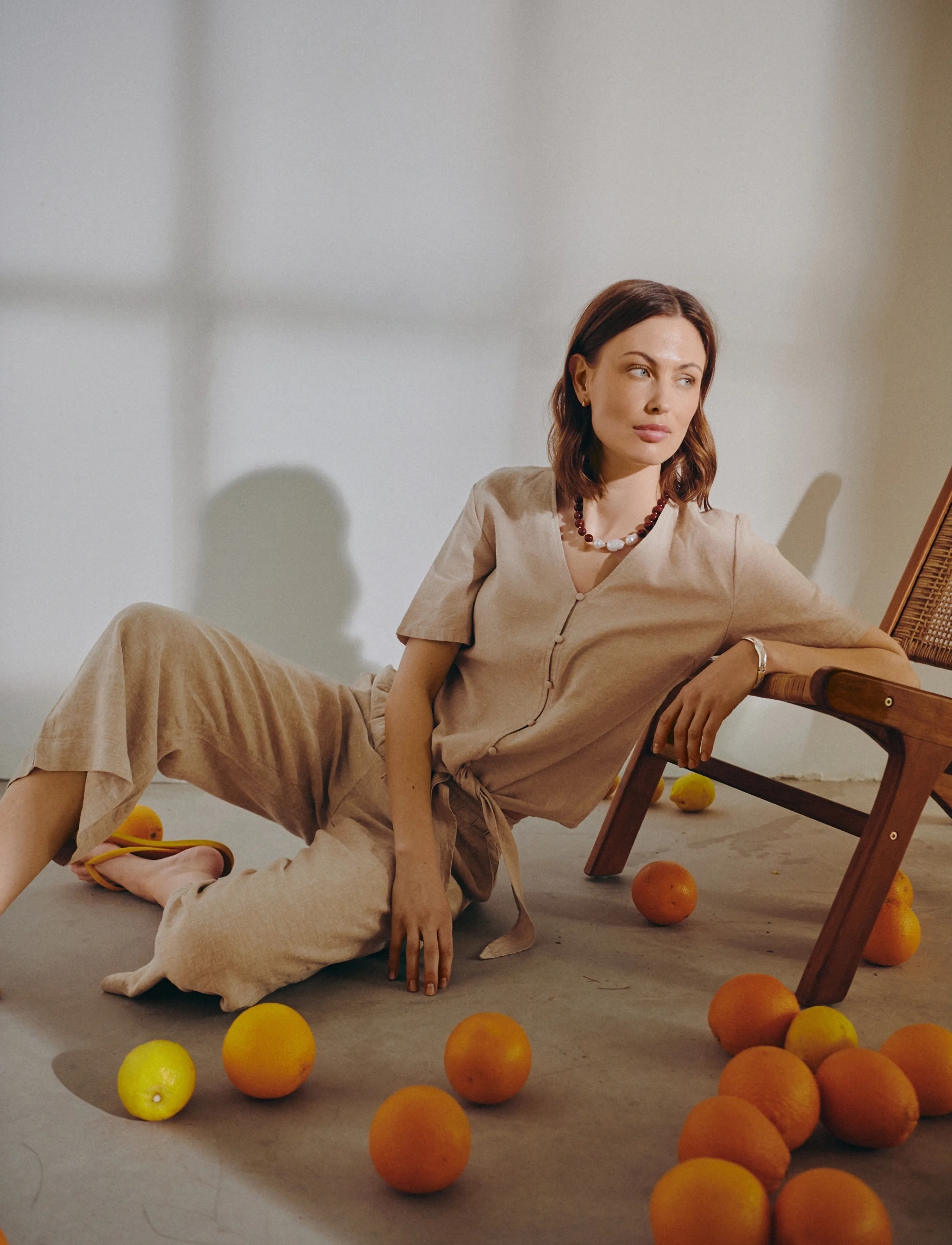 FREE/QUENT FQLAVA-BLOUSE - Blusar - SAND MELANGE / beige