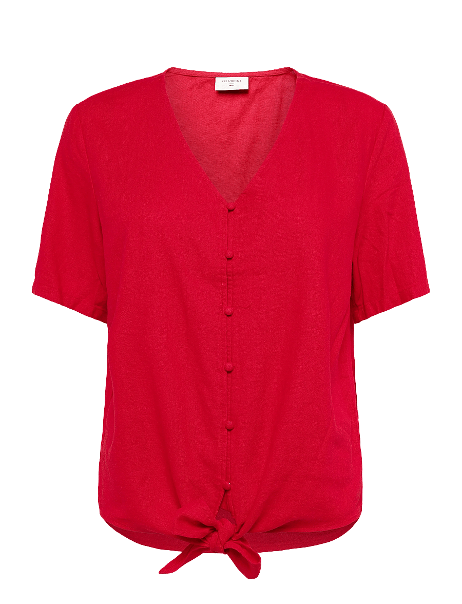 FREE/QUENT - FQLAVA-BLOUSE - kurzärmelige blusen - true red - 0
