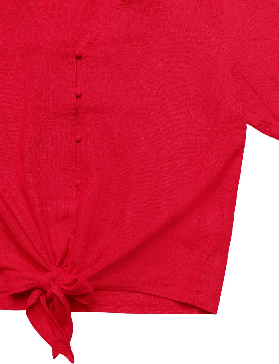 FREE/QUENT - FQLAVA-BLOUSE - kurzärmelige blusen - true red - 2