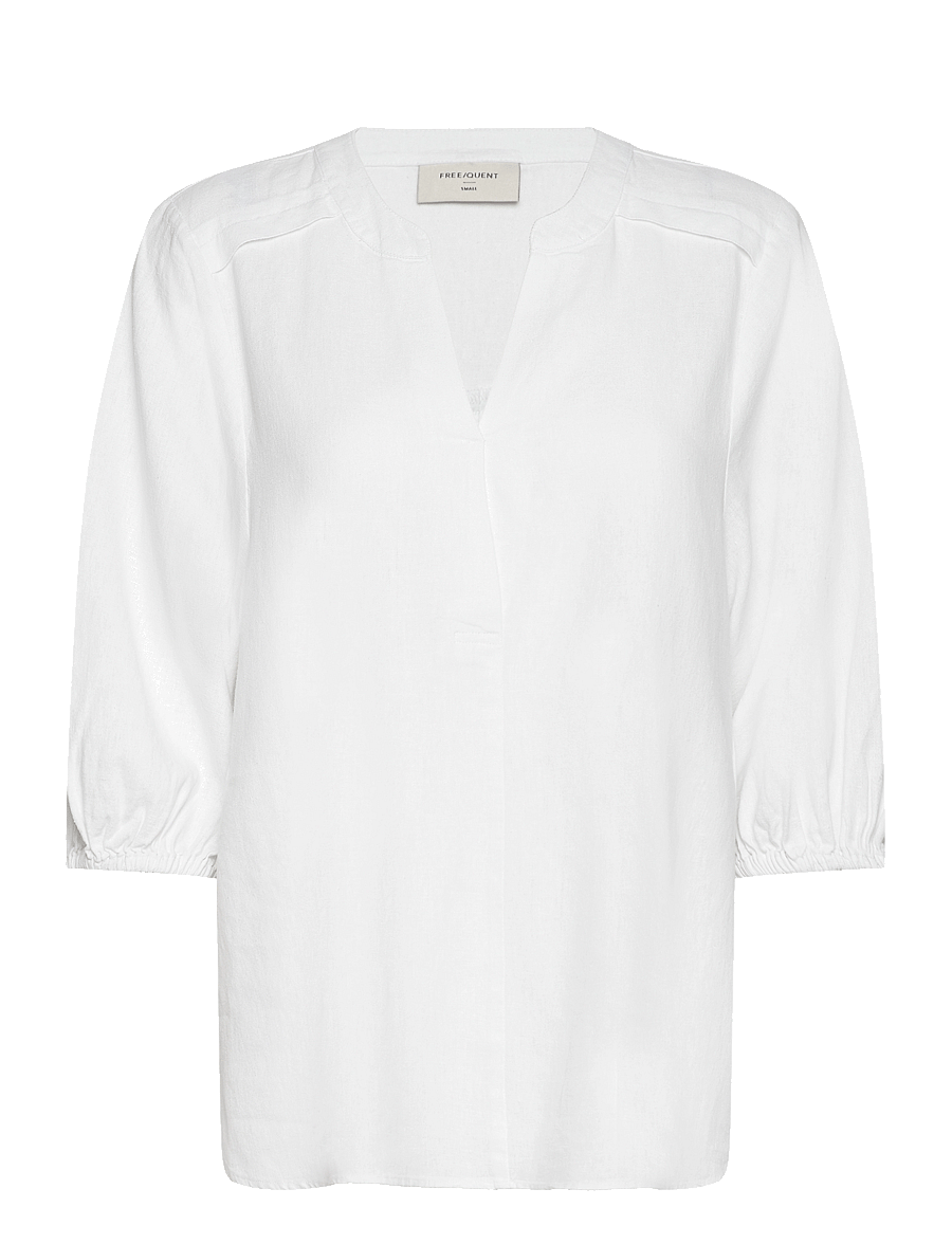 FREE/QUENT - FQLAVA-BLOUSE - leinenhemden - brilliant white - 0