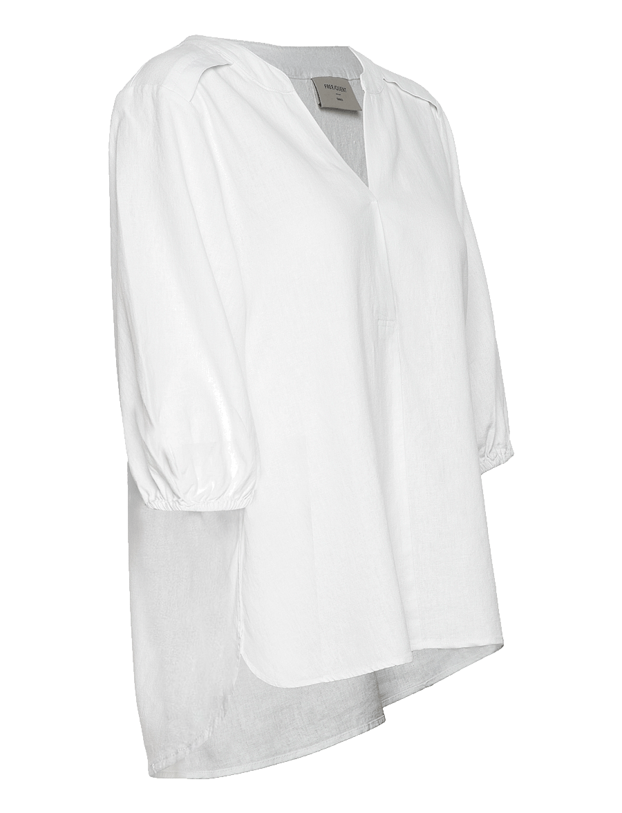 FREE/QUENT - FQLAVA-BLOUSE - leinenhemden - brilliant white - 2