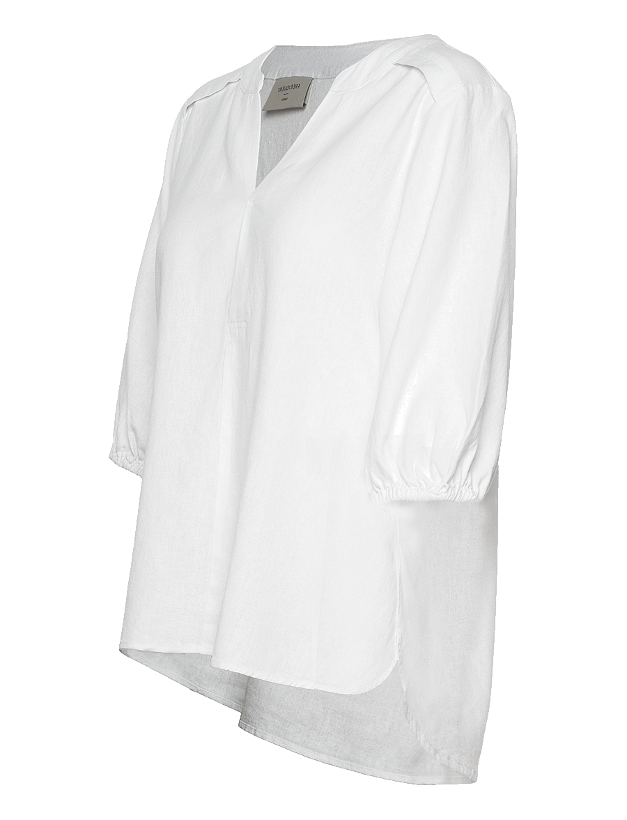FREE/QUENT - FQLAVA-BLOUSE - leinenhemden - brilliant white - 3