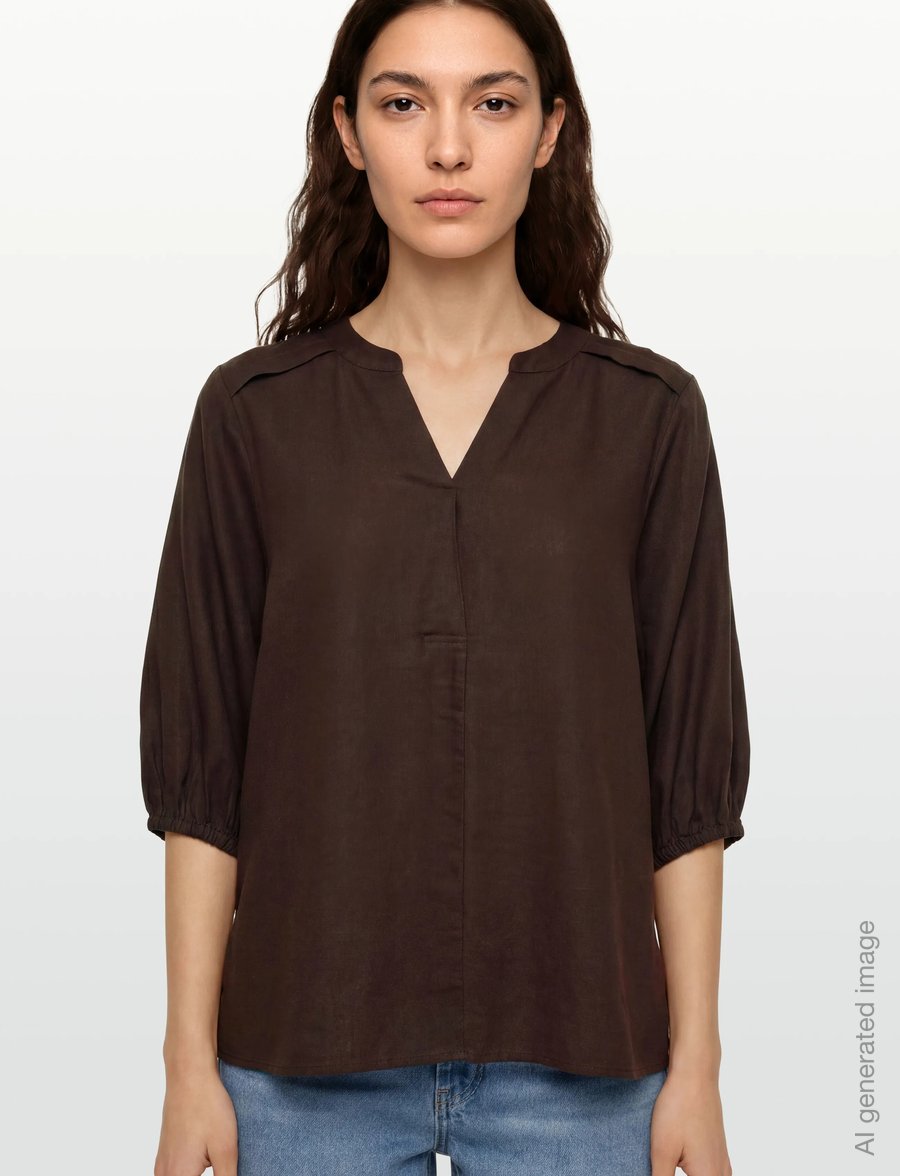 FREE/QUENT - FQLAVA-BLOUSE - hørskjorter - coffee bean - 3