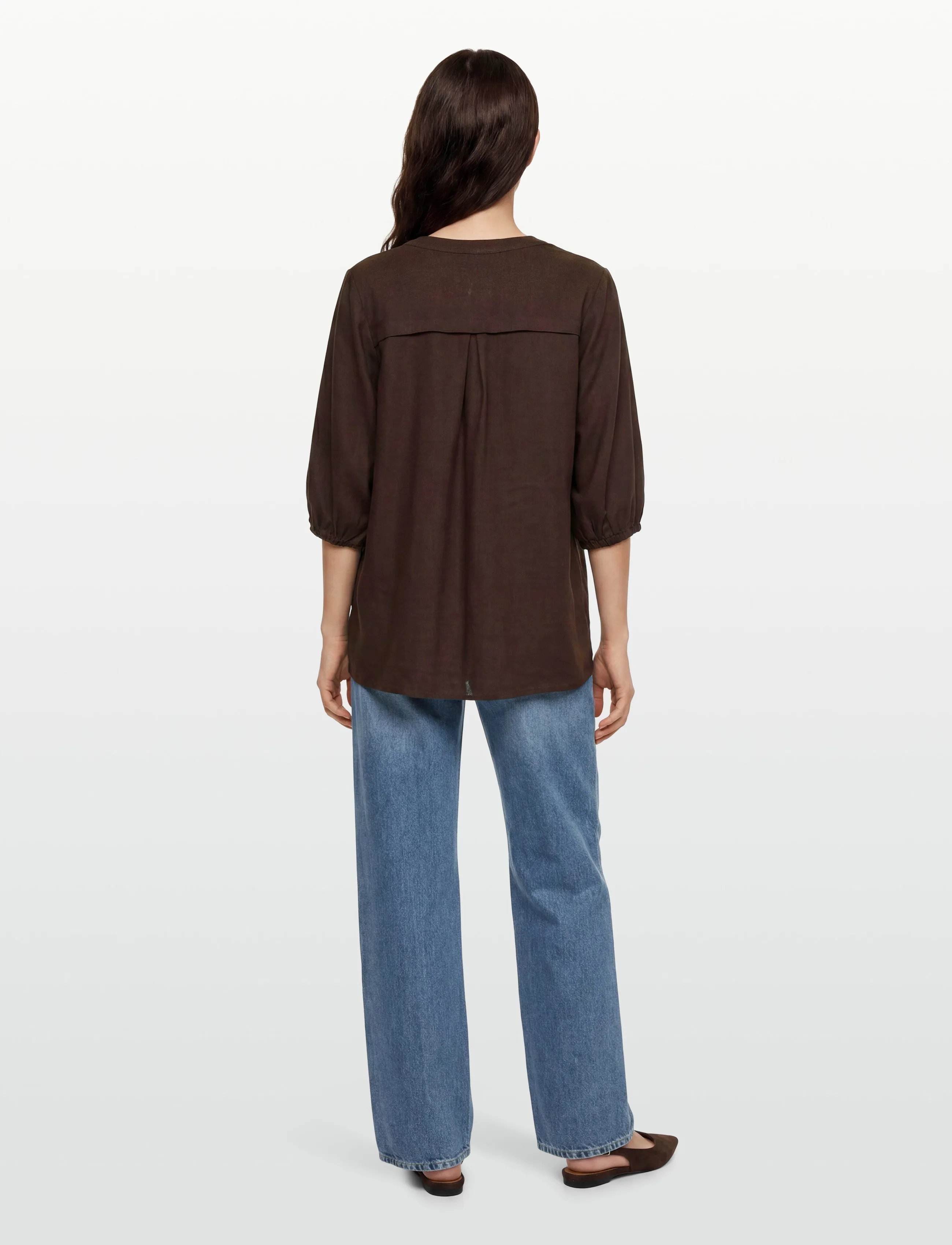 FREE/QUENT - FQLAVA-BLOUSE - hørskjorter - coffee bean - 4