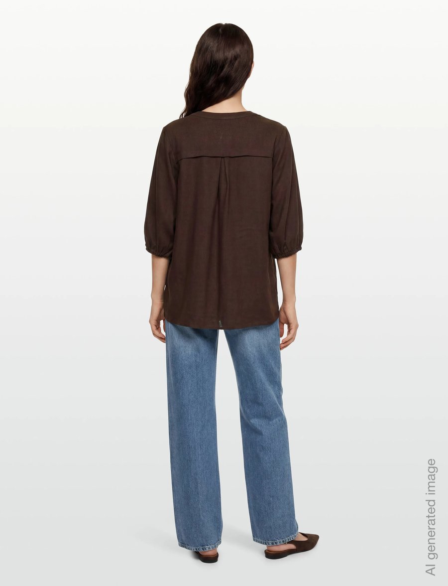 FREE/QUENT - FQLAVA-BLOUSE - hørskjorter - coffee bean - 4