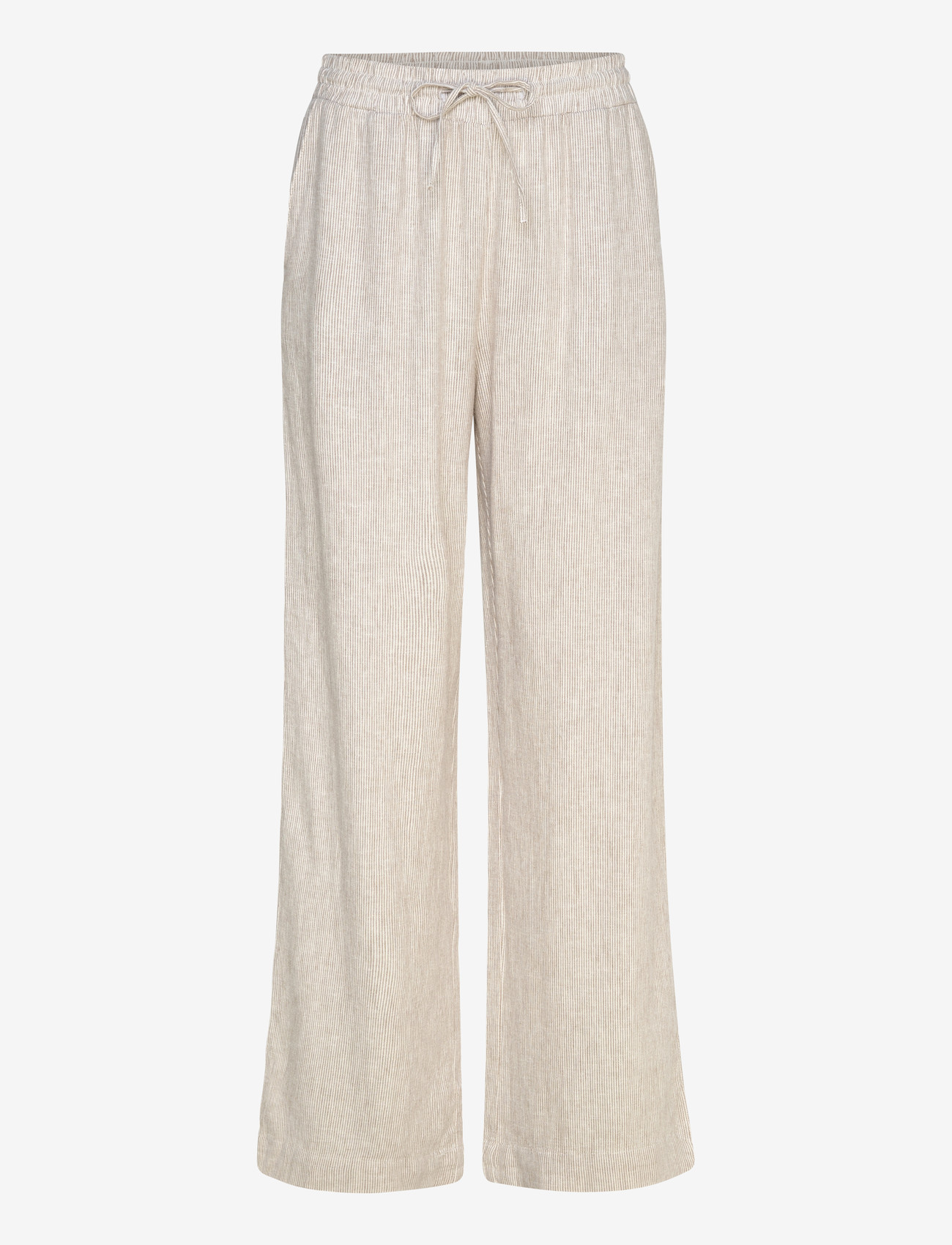 FREE/QUENT - FQLAVA-PANTS - linen trousers - silver mink w. star off-white - 0