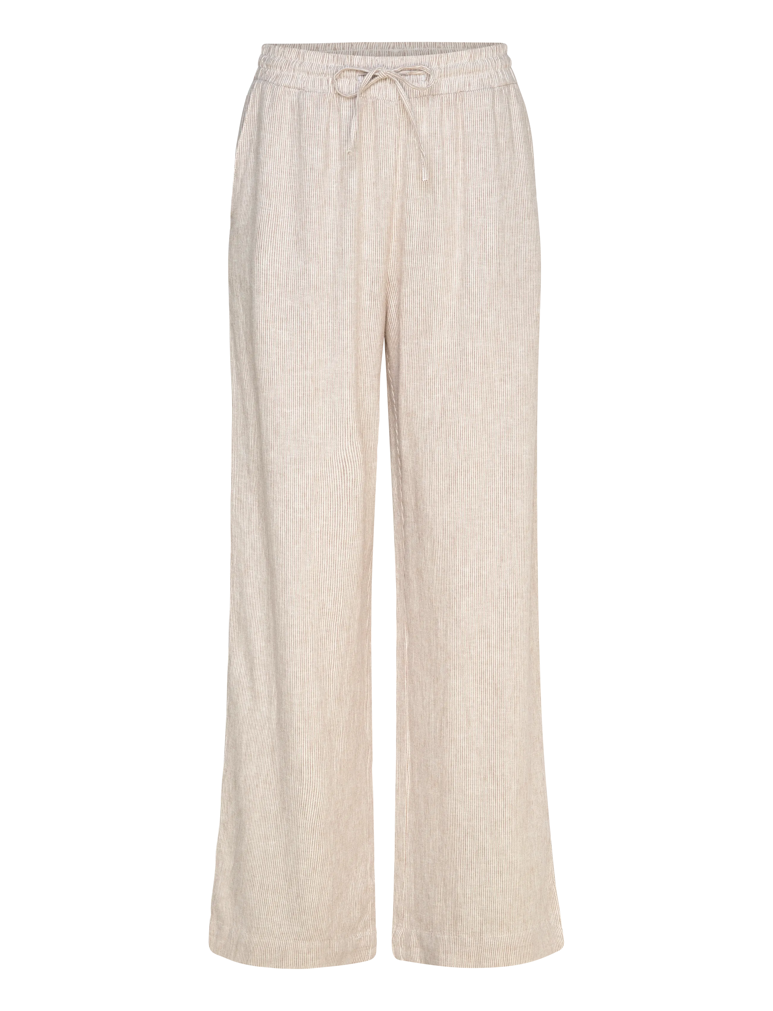 FREE/QUENT FQLAVA-PANTS - Bukser - SILVER MINK W. STAR OFF-WHITE / cream
