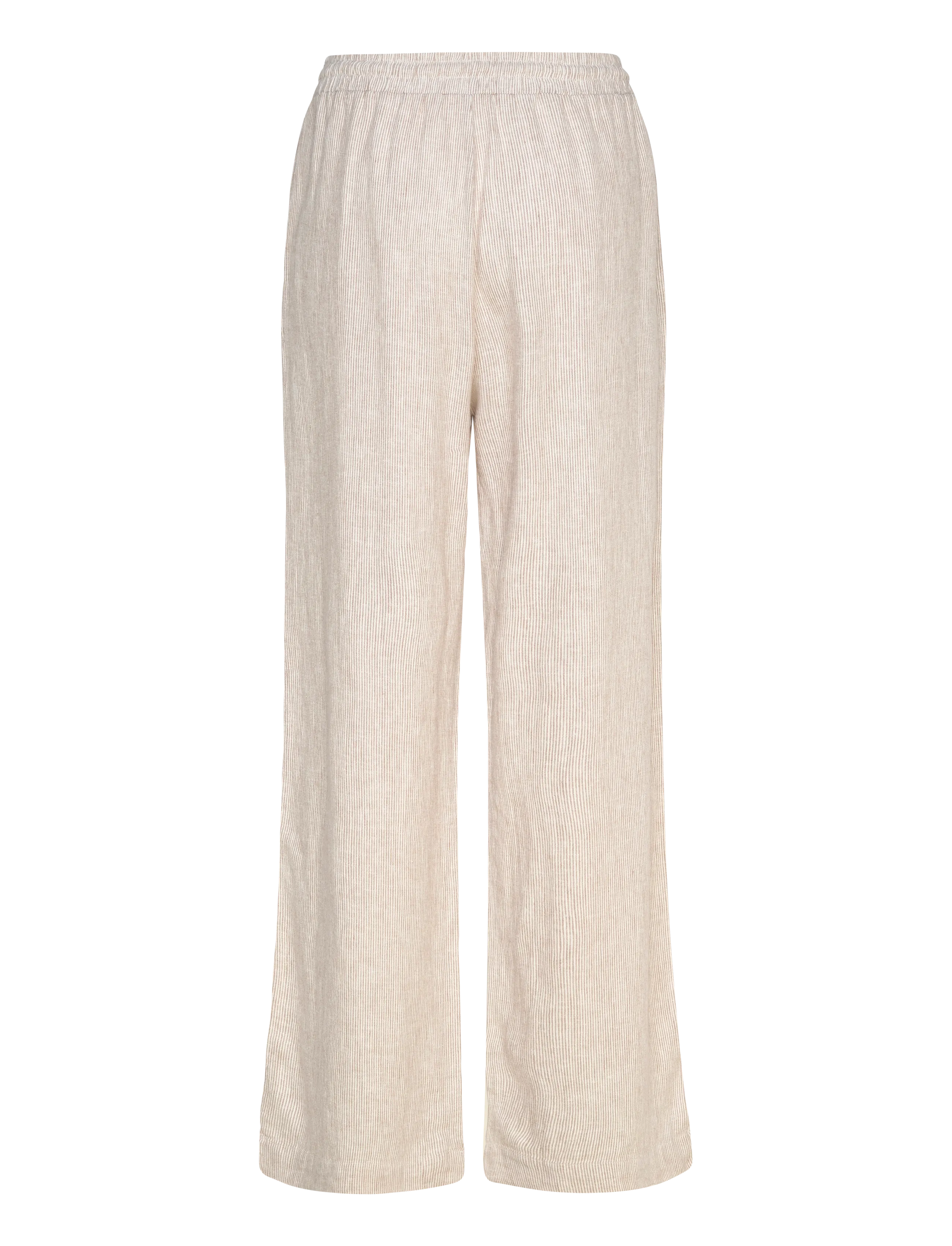 FREE/QUENT - FQLAVA-PANTS - hosen mit weitem bein - silver mink w. star off-white - 2