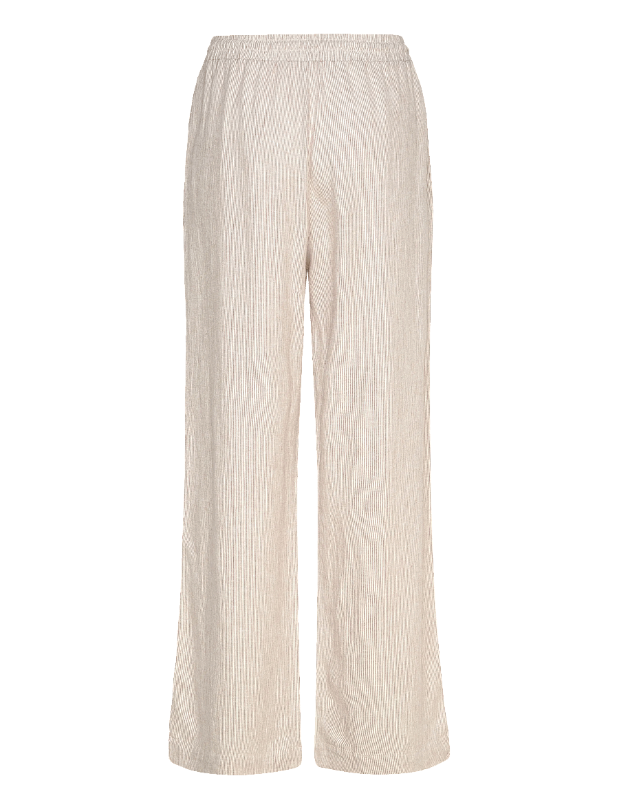 FREE/QUENT - FQLAVA-PANTS - leinenhosen - silver mink w. star off-white - 2