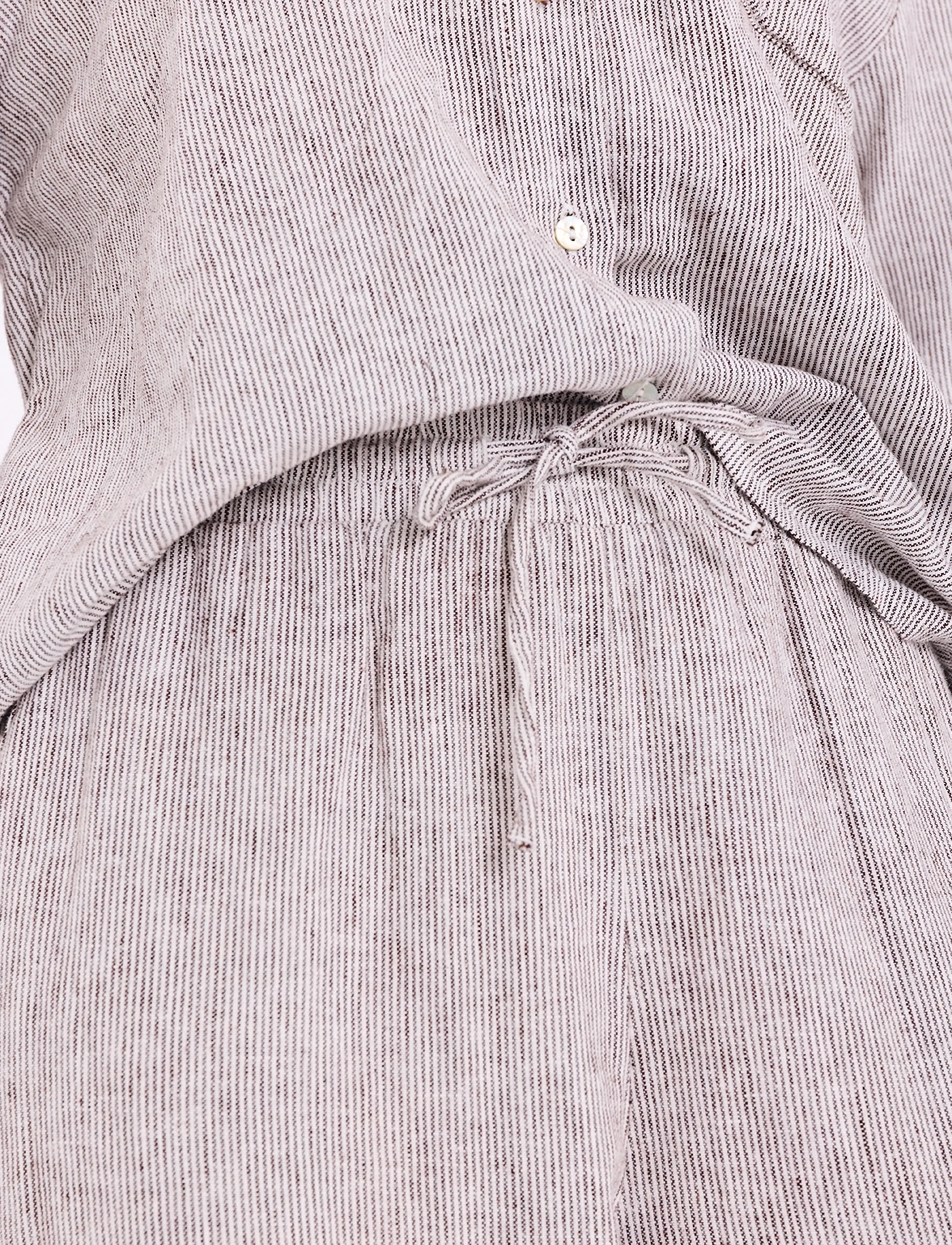 FREE/QUENT - FQLAVA-PANTS - linnebyxor - coffee bean w. star off-white - 4