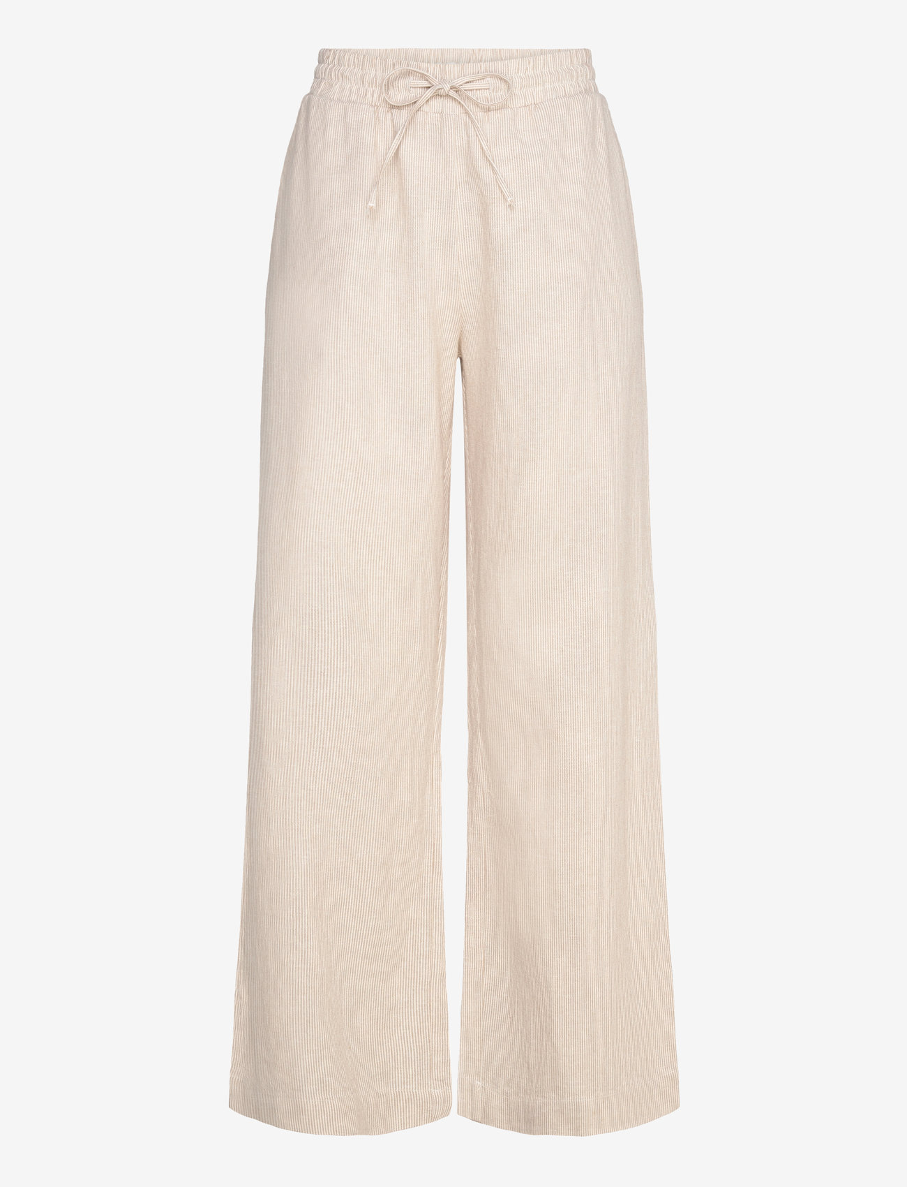 FREE/QUENT - FQLAVA-PANTS - leinenhosen - simply taupe w. off-white - 1