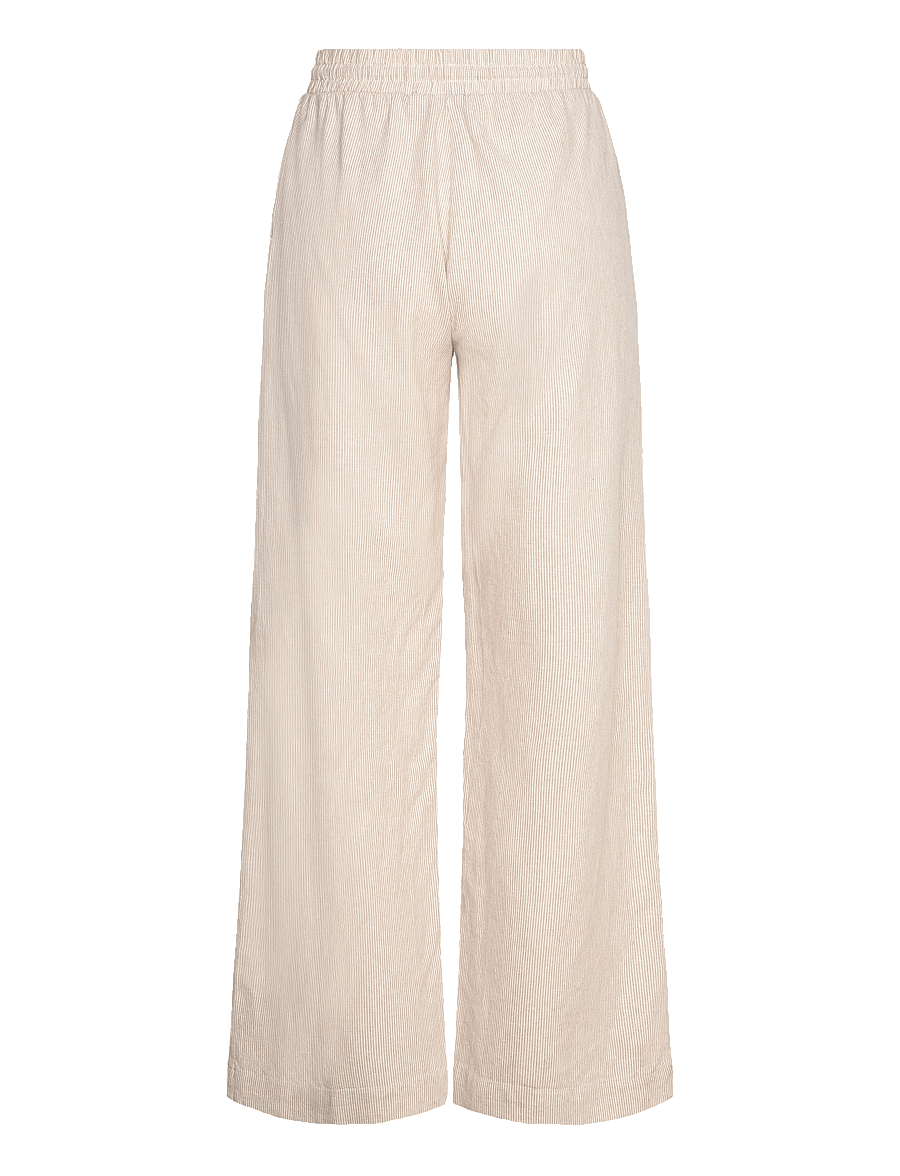 FREE/QUENT - FQLAVA-PANTS - hørbukser - simply taupe w. off-white - 2