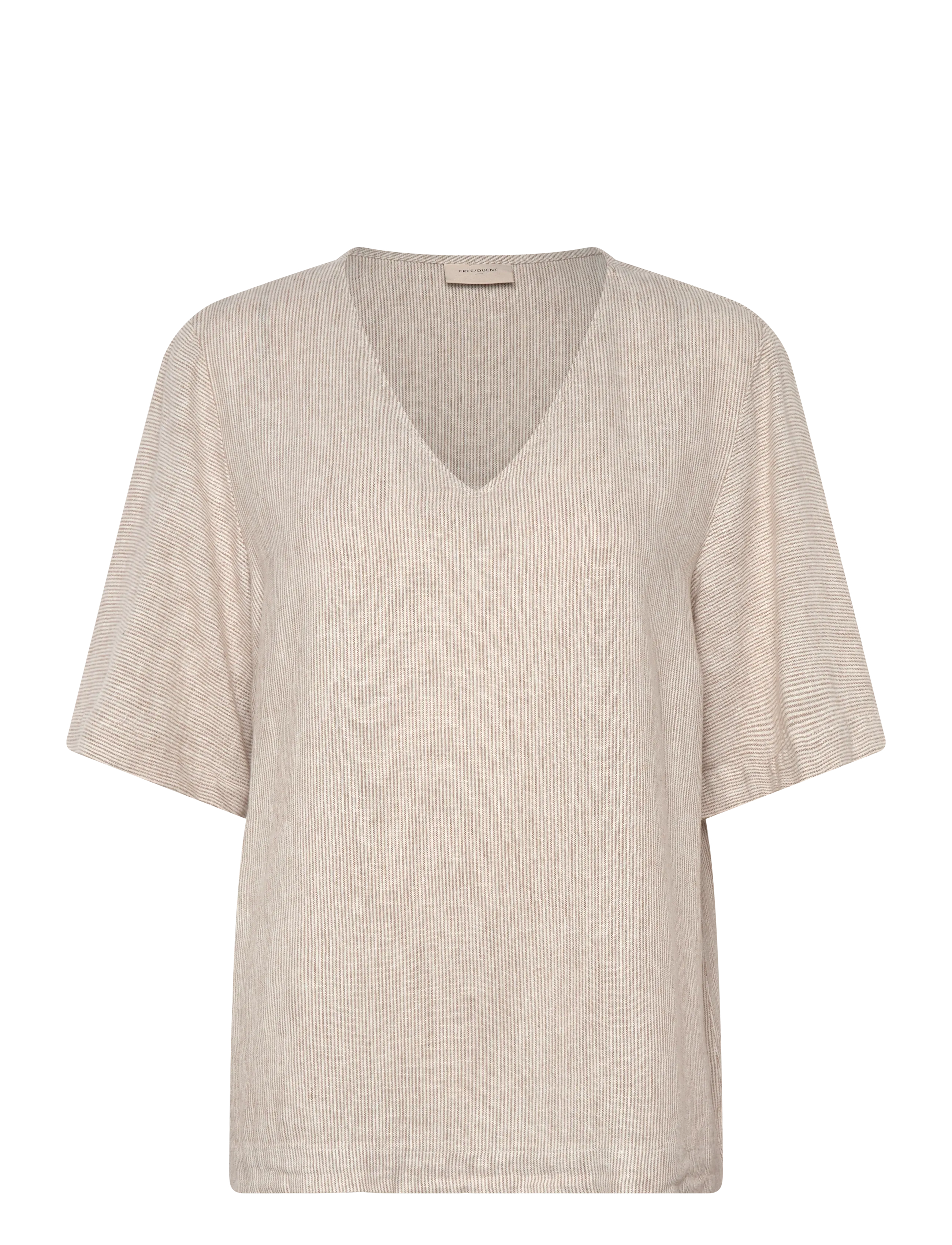 FREE/QUENT FQLAVA-BLOUSE - Bluser & Skjorter - SILVER MINK W. STAR OFF-WHITE / cream