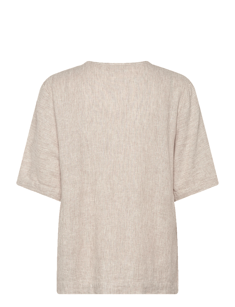 FREE/QUENT - FQLAVA-BLOUSE - kurzämlige blusen - silver mink w. star off-white - 1