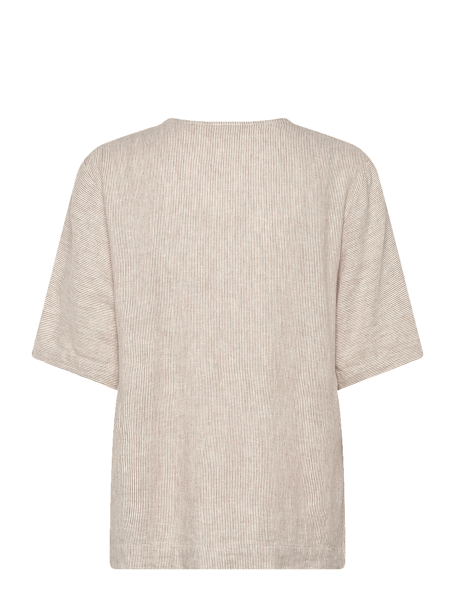 FREE/QUENT - FQLAVA-BLOUSE - kurzärmelige blusen - silver mink w. star off-white - 2