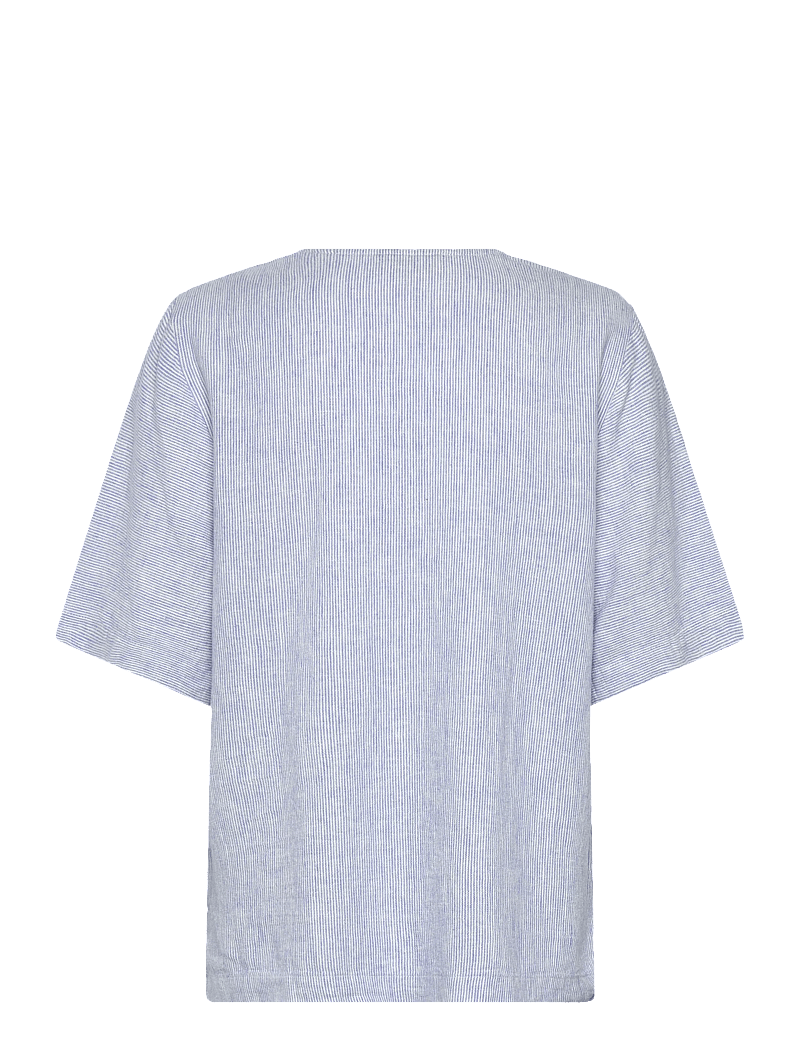 FREE/QUENT - FQLAVA-BLOUSE - kortærmede bluser - ultramarine w. star off-white - 1