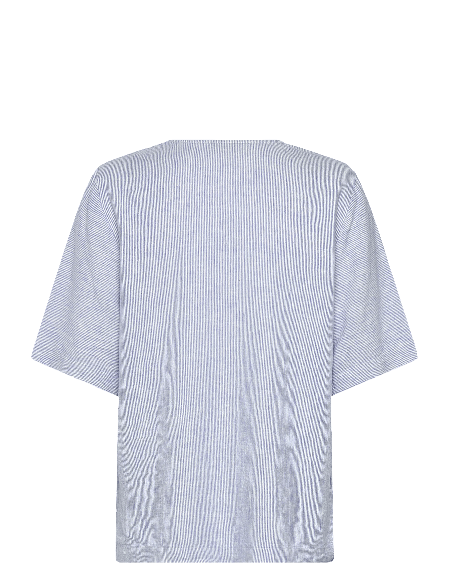 FREE/QUENT - FQLAVA-BLOUSE - kortærmede bluser - ultramarine w. star off-white - 2