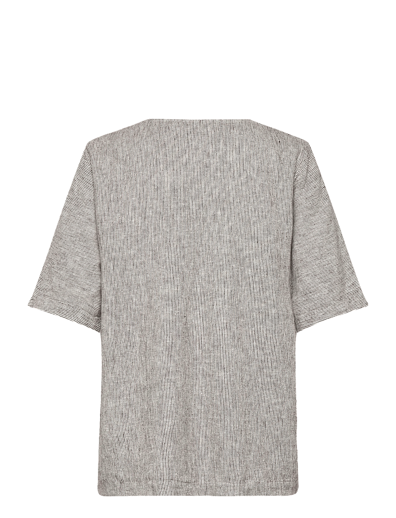 FREE/QUENT - FQLAVA-BLOUSE - kurzämlige blusen - coffee bean w. star off-white - 2