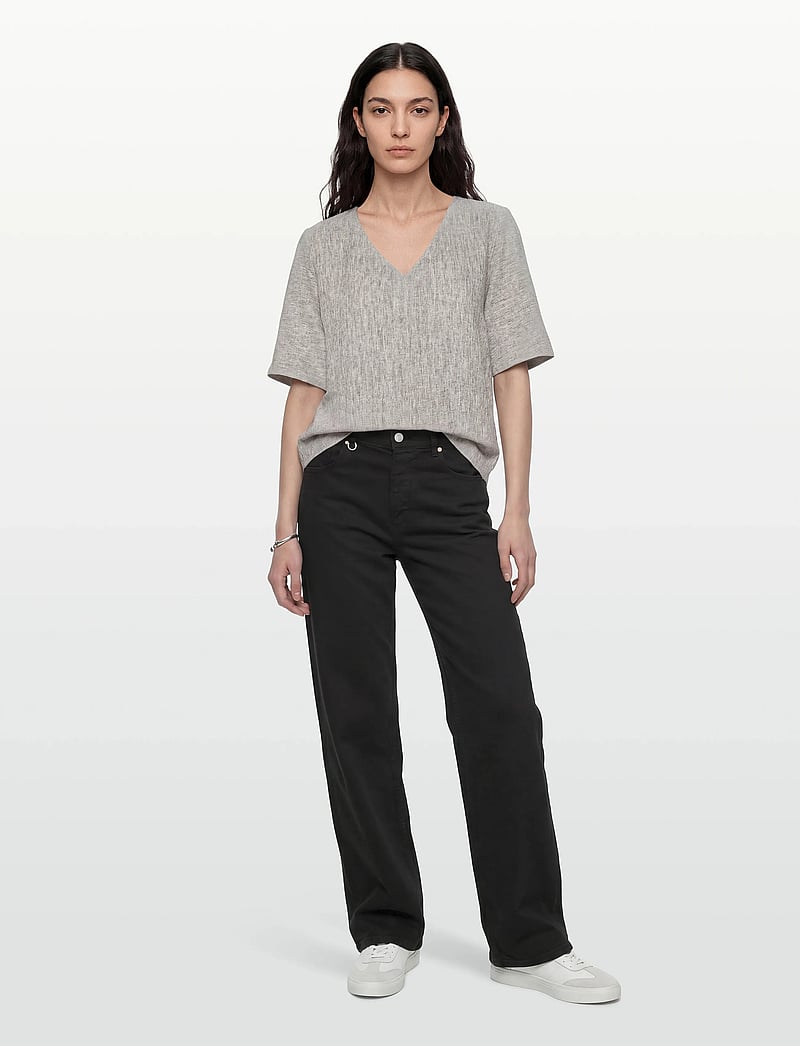 FREE/QUENT - FQLAVA-BLOUSE - kurzämlige blusen - coffee bean w. star off-white - 0