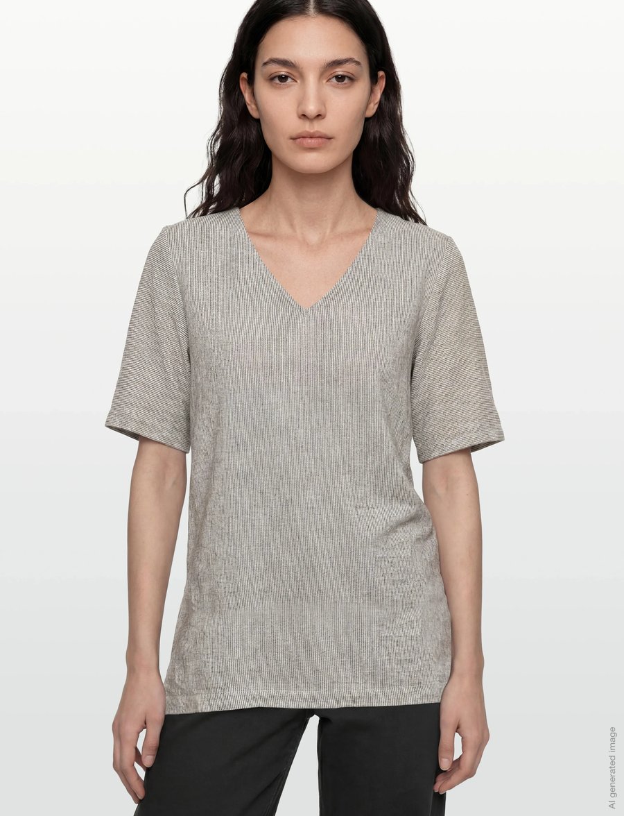 FREE/QUENT - FQLAVA-BLOUSE - blouses à manches courtes - coffee bean w. star off-white - 3