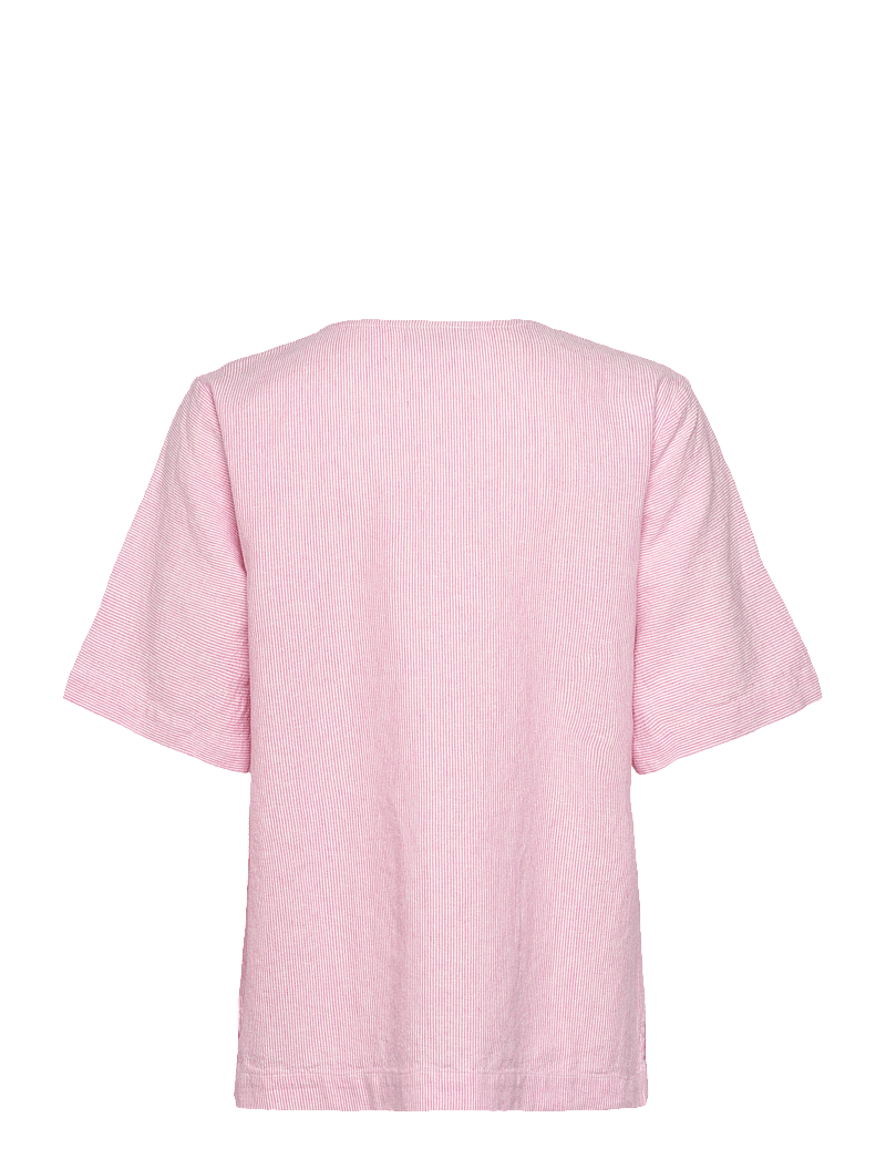 FREE/QUENT - FQLAVA-BLOUSE - kortærmede bluser - off-white w. fuchsia pink - 2