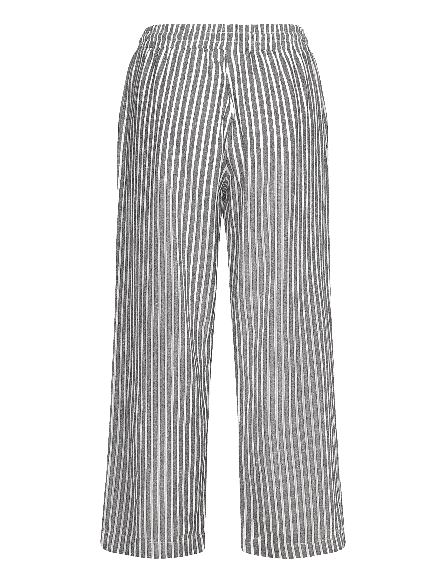 FREE/QUENT - FQLAVA-PANTS - leinenhosen - black w. off-white - 1