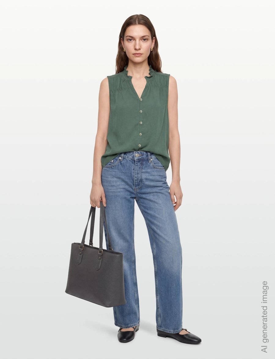 FREE/QUENT - FQESALLY-BLOUSE - kortærmede skjorter - dark forest - 0