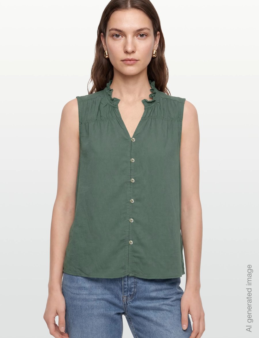 FREE/QUENT - FQESALLY-BLOUSE - kortærmede skjorter - dark forest - 3