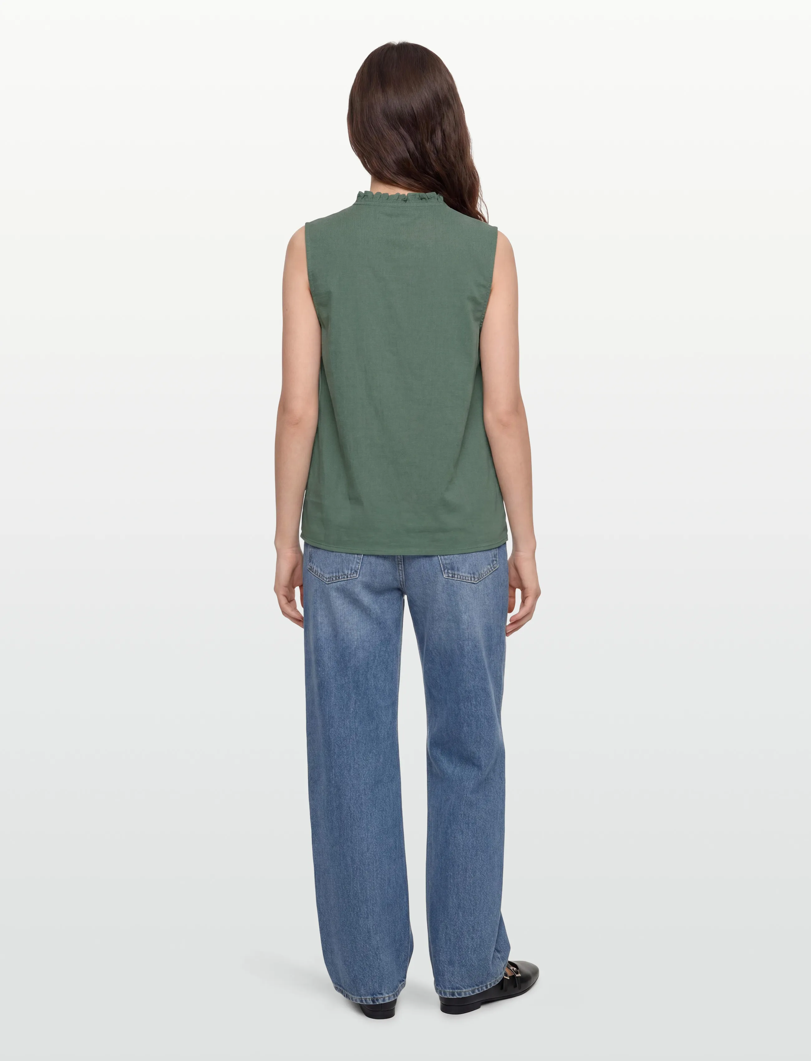 FREE/QUENT - FQESALLY-BLOUSE - kurzärmlige hemden - dark forest - 4