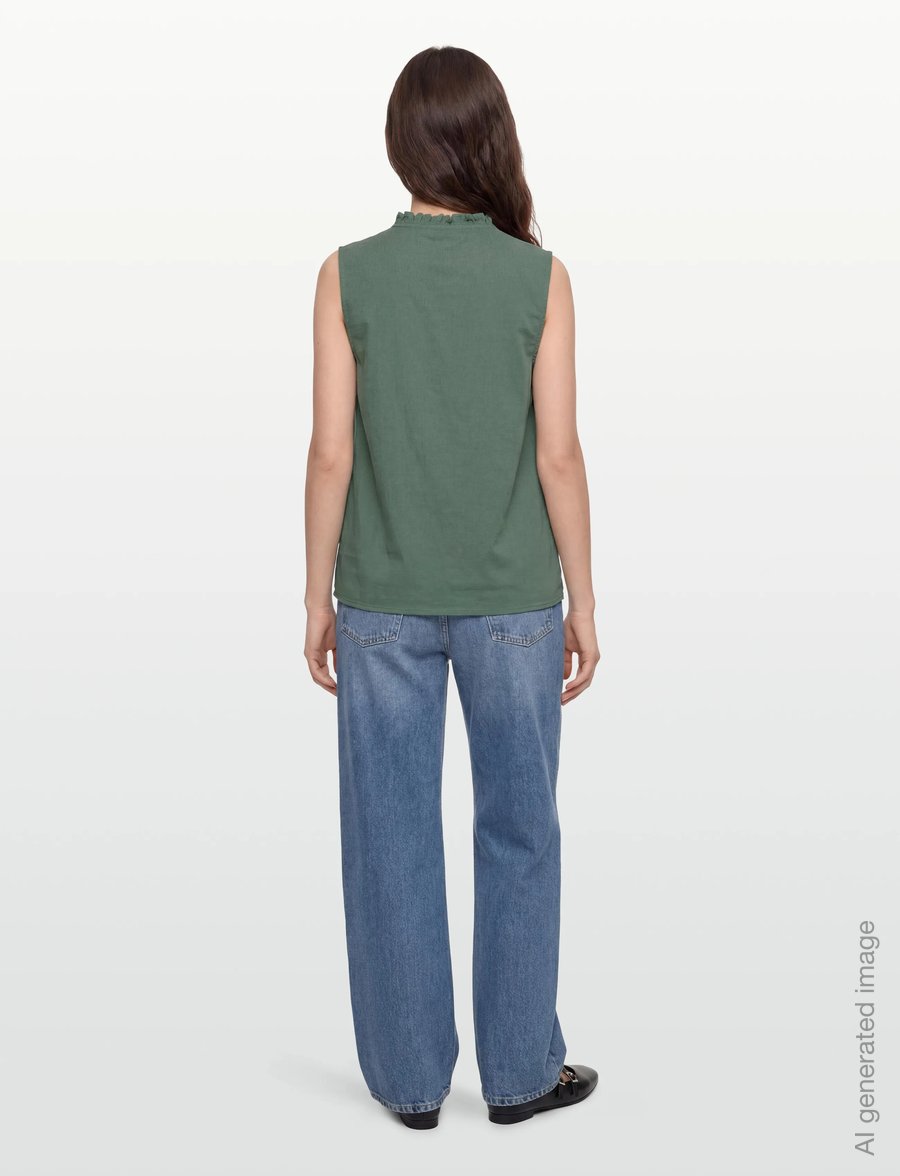 FREE/QUENT - FQESALLY-BLOUSE - kortærmede skjorter - dark forest - 4