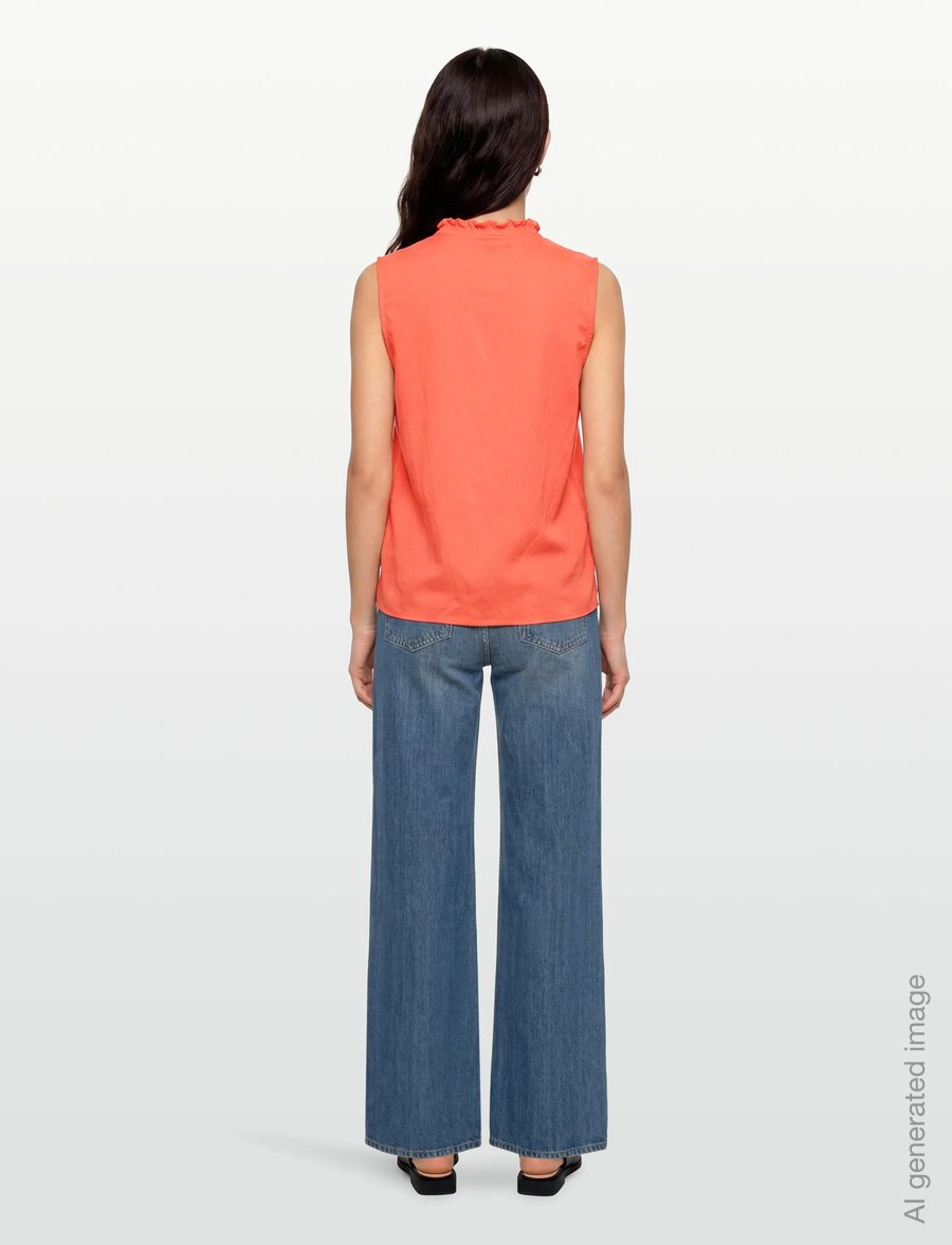 FREE/QUENT - FQESALLY-BLOUSE - kurzärmlige hemden - fresh salmon - 4