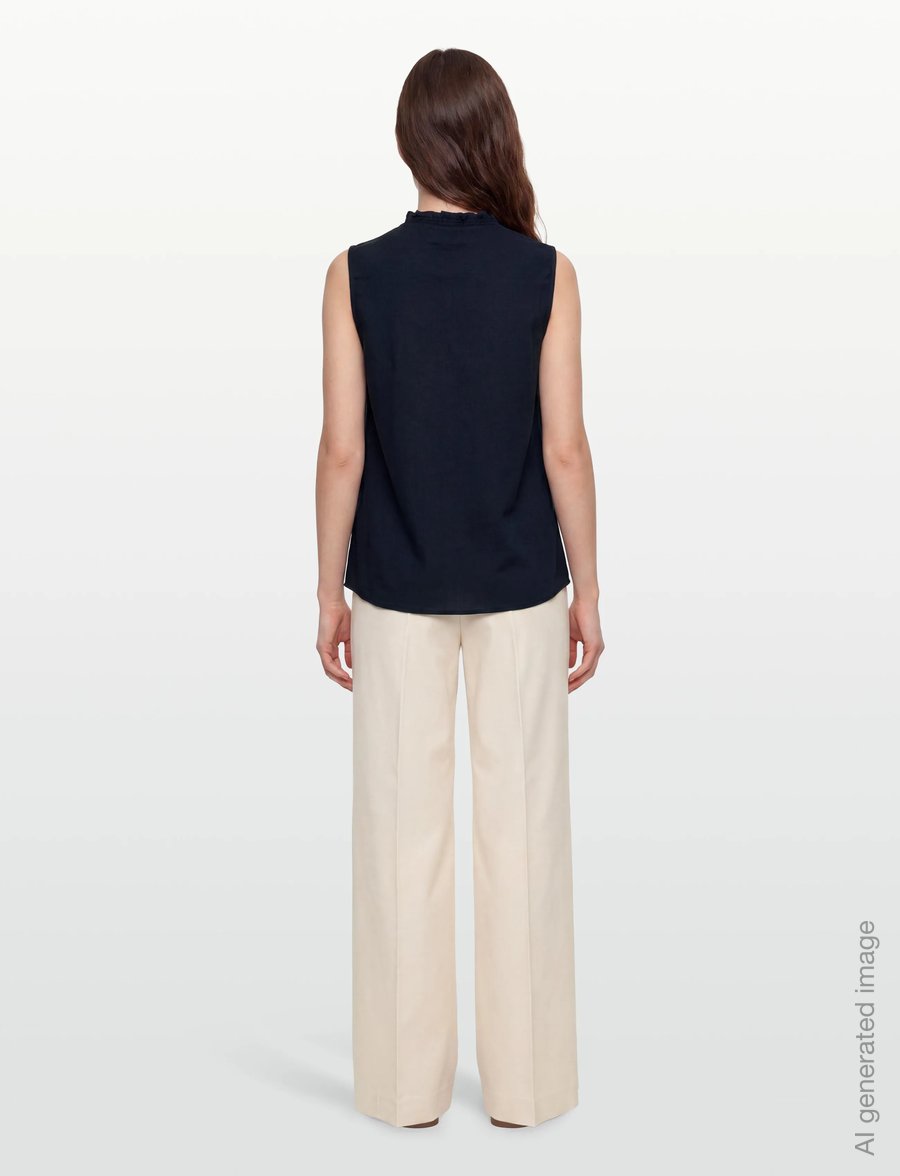 FREE/QUENT - FQESALLY-BLOUSE - kortærmede skjorter - navy blazer - 4